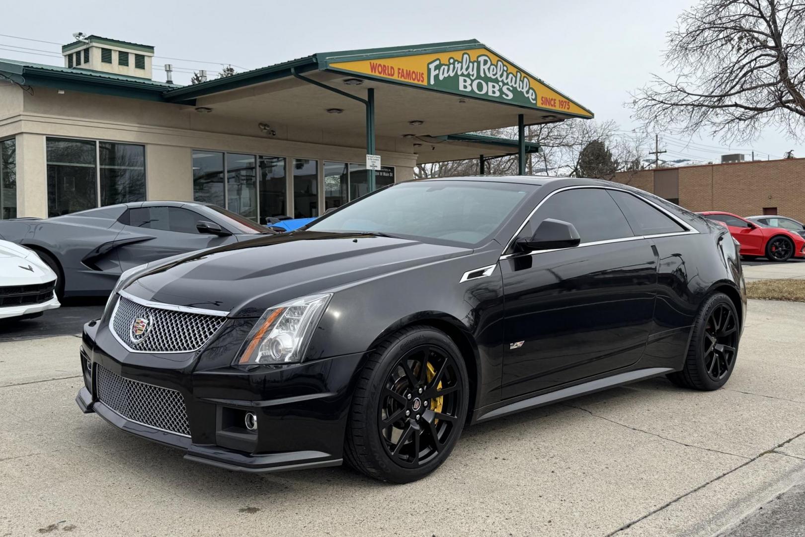 2012 Black /Black Cadillac CTS-V Coupe CTS-V (1G6DV1EP5C0) with an V8 6.2 Liter Supercharged engine, Automatic 6 Speed transmission, located at 2304 W. Main St., Boise, ID, 83702, (208) 342-7777, 43.622105, -116.218658 - Legendary CTS-V Coupe! - Photo#0