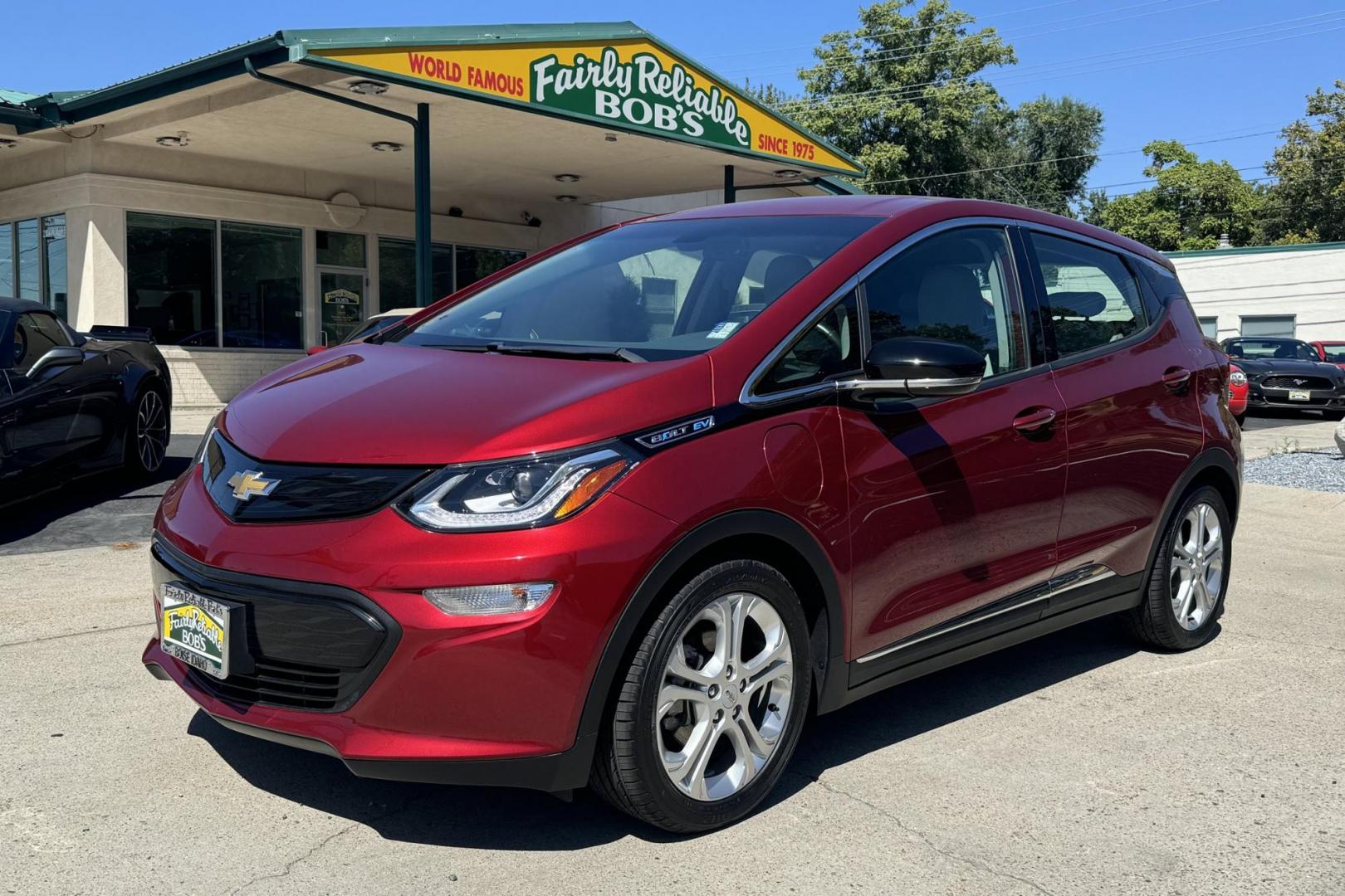 2017 Cajun Red Tintcoat /Gray Chevrolet Bolt LT (1G1FW6S09H4) with an 60 kWh engine, Automatic transmission, located at 2304 W. Main St., Boise, ID, 83702, (208) 342-7777, 43.622105, -116.218658 - Never Buy Gas Again! Battery Warranty Until 09/2030 or 128,000 Miles! - Photo#0