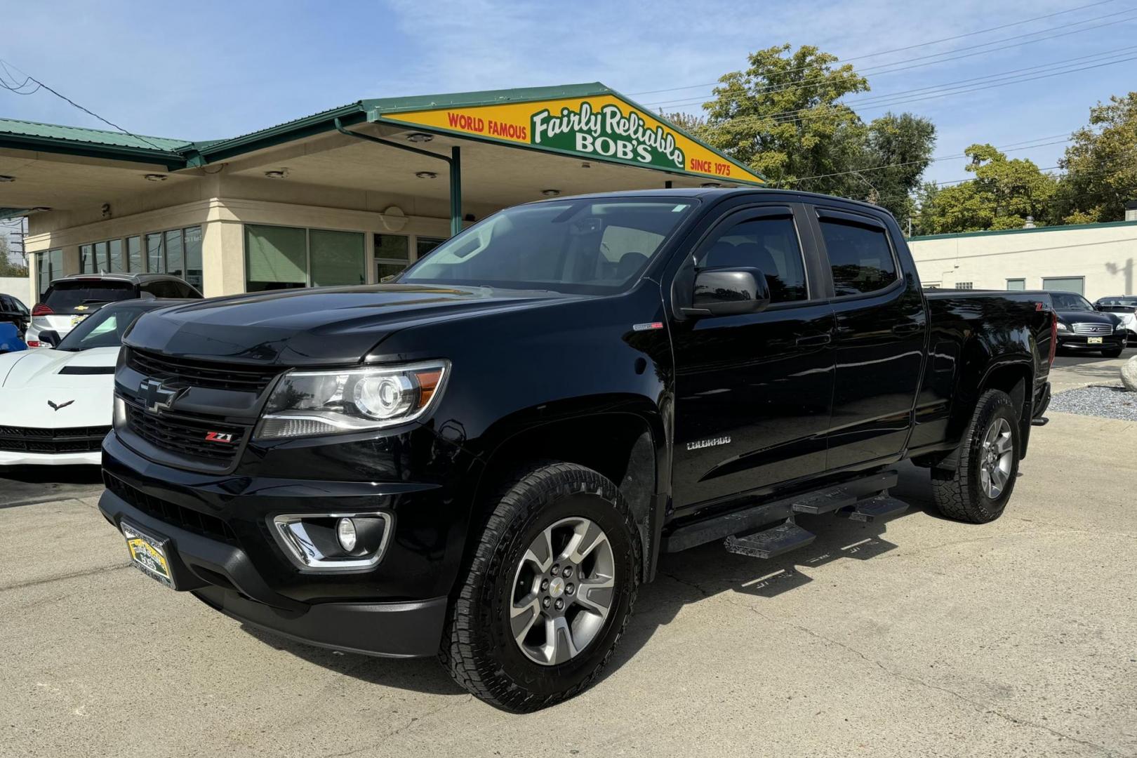 2018 Black /Black Chevrolet Colorado Z71 (1GCPTDE19J1) with an 4 Cyl 2.8 liter Turbo-Diesel engine, Automatic 8 Speed transmission, located at 2304 W. Main St., Boise, ID, 83702, (208) 342-7777, 43.622105, -116.218658 - Z71 package! Sharp truck! - Photo#0