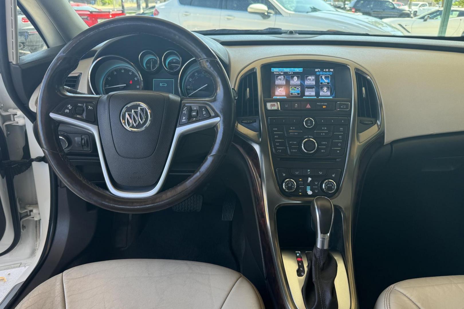 2015 White Diamond Pearl /Light Oak Buick Verano Leather Group (1G4PS5SK4F4) with an 4 Cyl 2.4 Liter engine, Automatic transmission, located at 2304 W. Main St., Boise, ID, 83702, (208) 342-7777, 43.622105, -116.218658 - Well Optioned And Loaded With Safety Features! - Photo#11