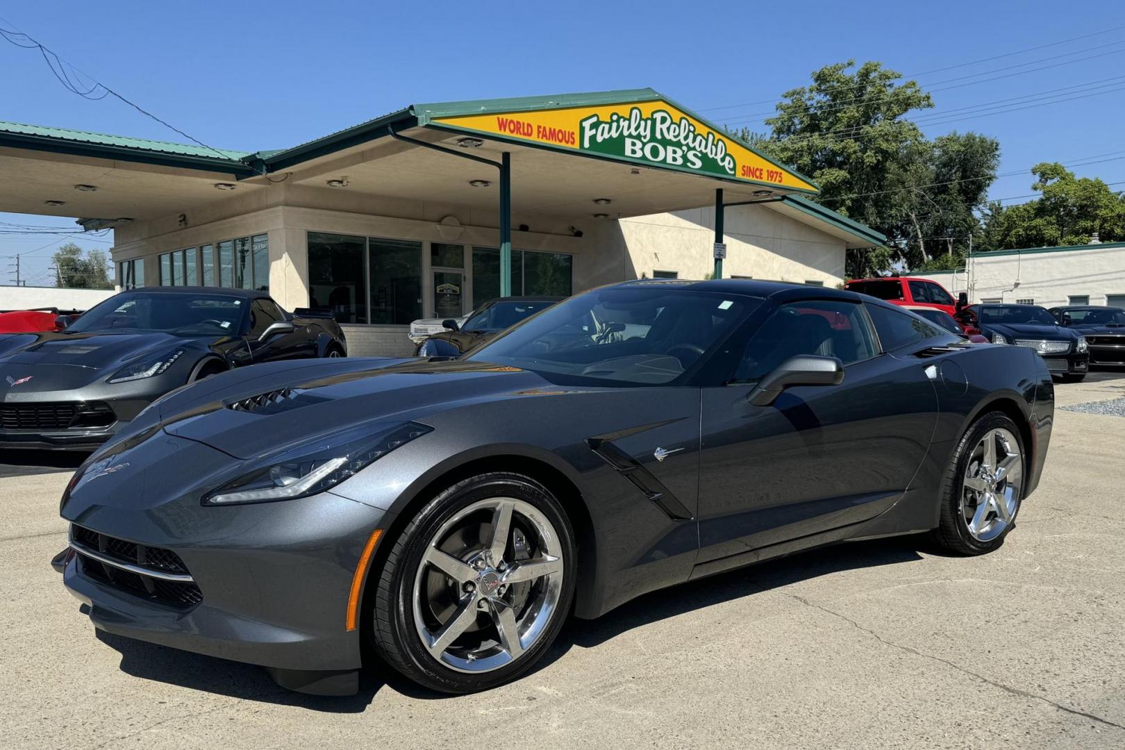 2014 Cyber Gray /Black Chevrolet Corvette Stingray 3LT Coupe (1G1YF2D70E5) with an V8 6.2 Liter engine, Automatic transmission, located at 2304 W. Main St., Boise, ID, 83702, (208) 342-7777, 43.622105, -116.218658 - Beautiful 3LT Coupe! Ready to go! - Photo#16