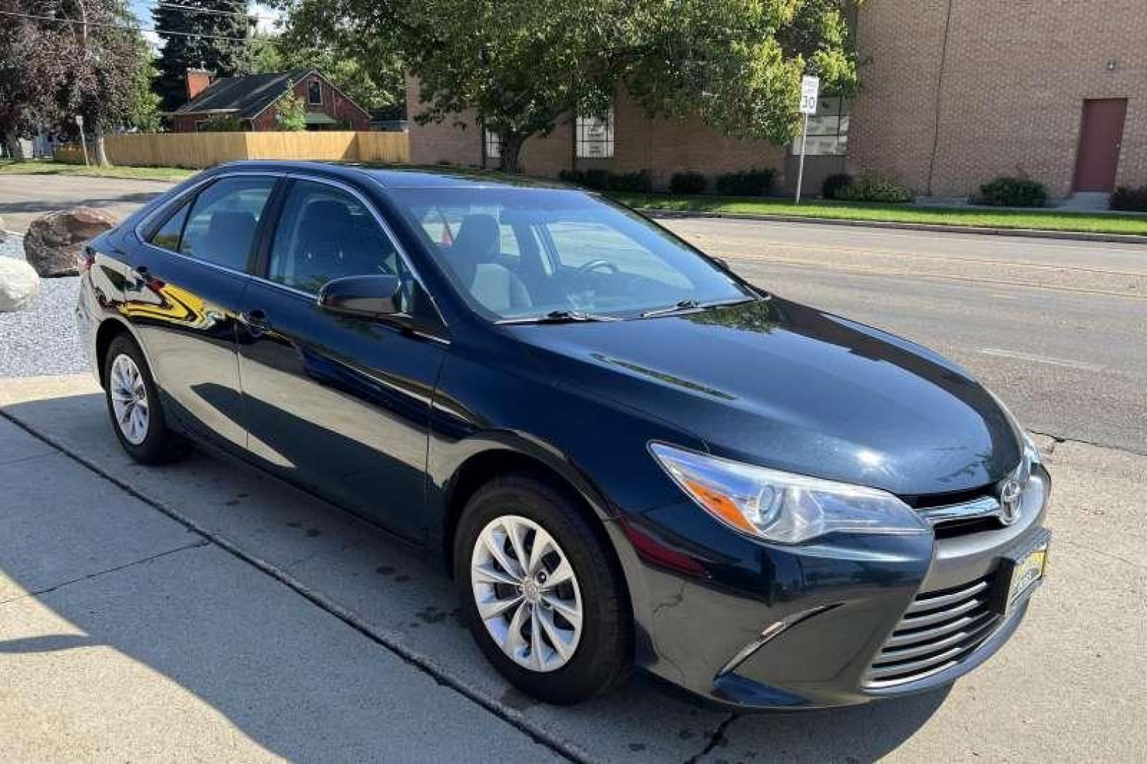 2017 Blue TOYOTA CAMRY LE (4T1BF1FK9HU) with an 2.5L I-4 DOHC SMPI engine, 6-Speed Automatic transmission, located at 2304 W. Main St., Boise, ID, 83702, (208) 342-7777, 43.622105, -116.218658 - Photo#2