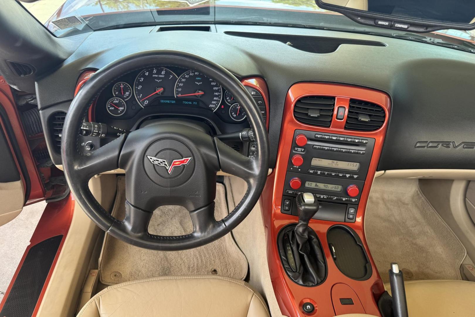 2005 Daytona Sunset Orange /Cashmere CHEVROLET CORVETTE BASE (1G1YY24U555) with an 6.0L LS2 V8 SFI engine, Automatic transmission, located at 2304 W. Main St., Boise, ID, 83702, (208) 342-7777, 43.622105, -116.218658 - 2005 CHEVROLET - Photo#7