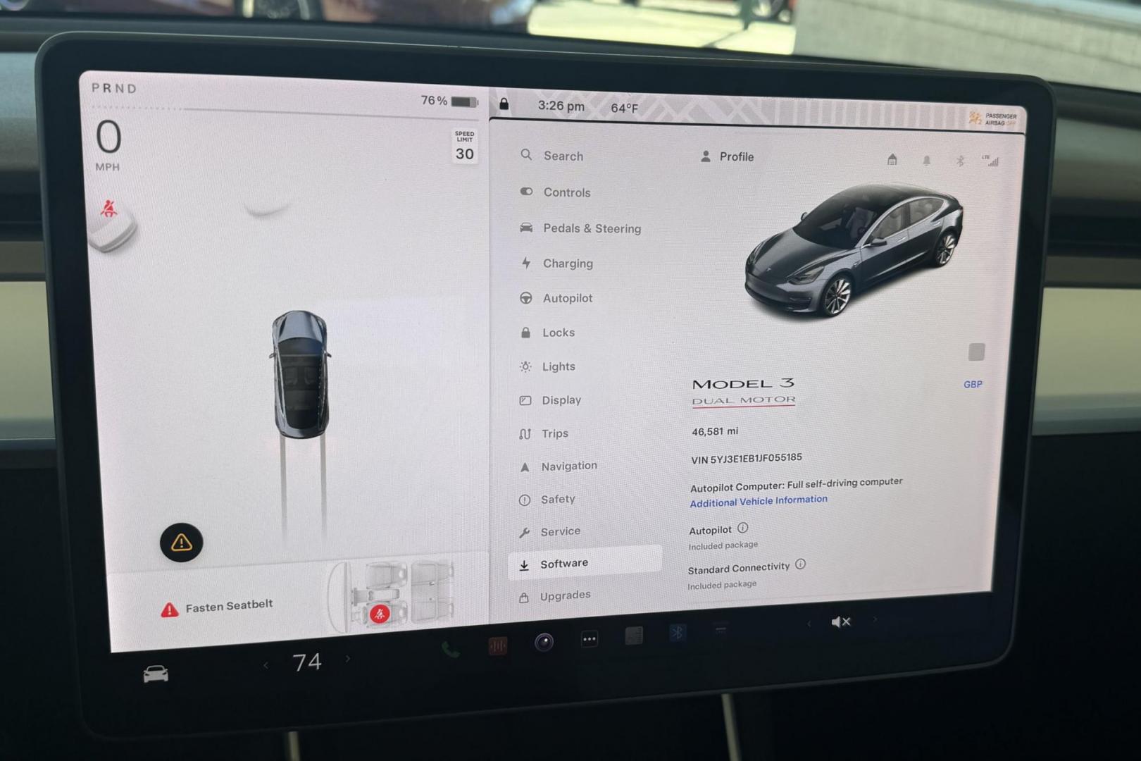 2018 Midnight Silver Metallic /Ultra White Tesla Model 3 Performance (5YJ3E1EB1JF) with an 75 kWh engine, Automatic transmission, located at 2304 W. Main St., Boise, ID, 83702, (208) 342-7777, 43.622105, -116.218658 - Remaining Factory Warranty And A Blast To Drive! - Photo#11