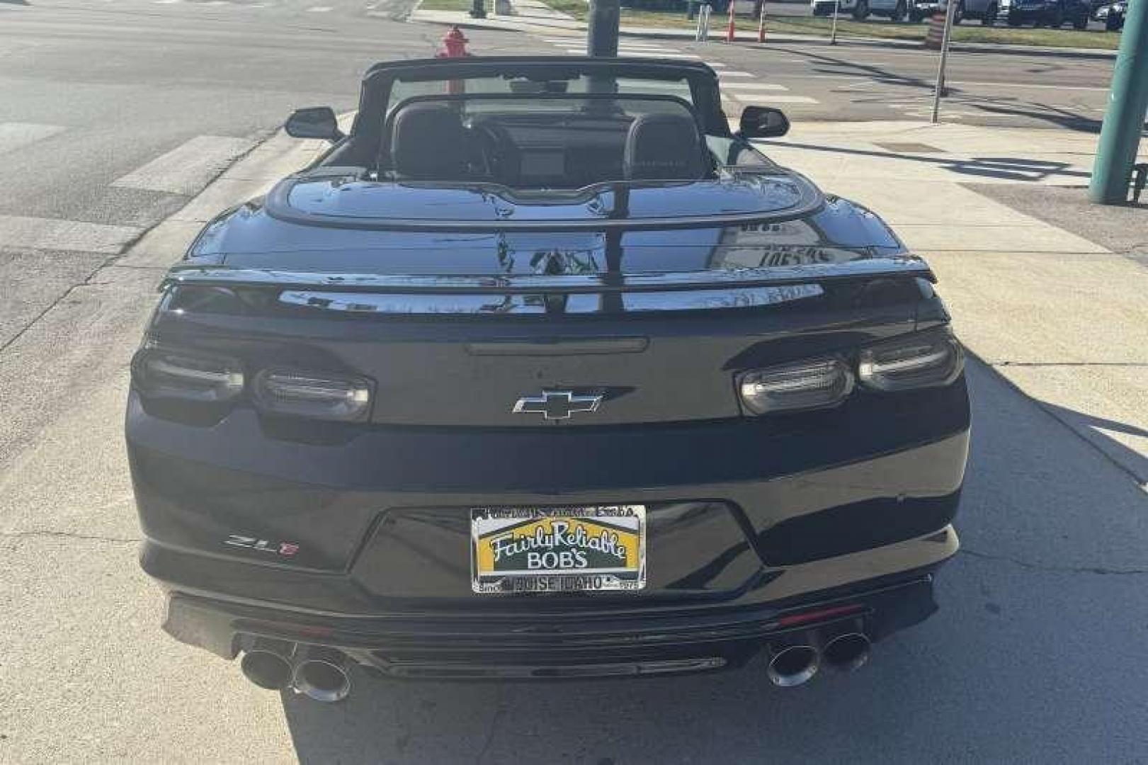 2022 Black /Black Chevrolet Camaro ZL1 Convertible (1G1FK3D67N0) with an V8 6.2 Liter Supercharged engine, Automatic transmission, located at 2304 W. Main St., Boise, ID, 83702, (208) 342-7777, 43.622105, -116.218658 - Too Many Options To List! 650 hp And 650 lb-ft of Torque! - Photo#1