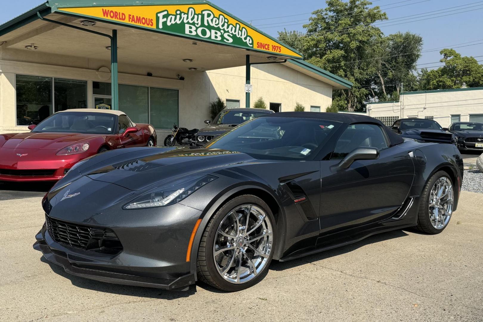 2017 Watkins Glen Gray Metallic /Blue Chevrolet Corvette Stingray Grand Sport 3LT (1G1YZ3D74H5) with an V8 6.2 Liter engine, 7 Speed Manual transmission, located at 2304 W. Main St., Boise, ID, 83702, (208) 342-7777, 43.622105, -116.218658 - 2017 Chevrolet Corvette Grand Sport 3LT Convertible! 7 Speed Manual Transmission! Rare Combination! - Photo#6