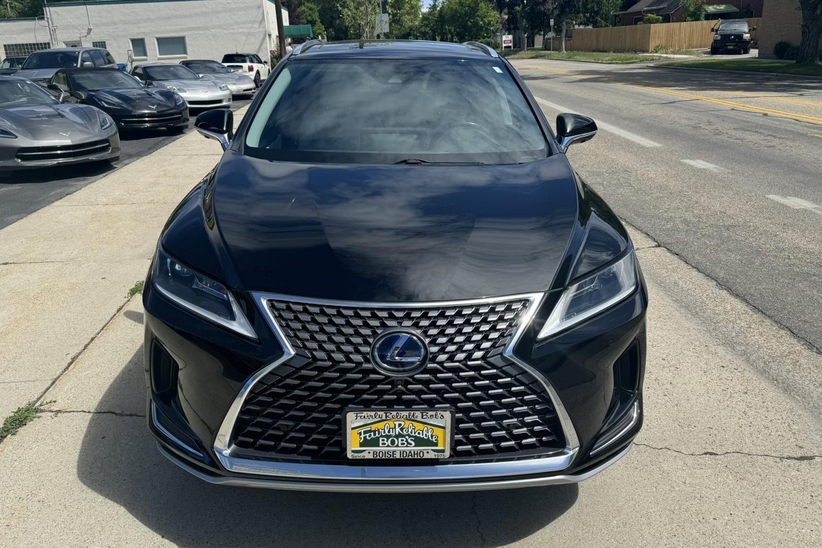 2021 Obsidian /Galvanized Light Shale Lexus RX 450h RX 450H (2T2JGMDA7MC) with an V6 3.5 Liter Hybrid engine, Electronically Controlled CVT transmission, located at 2304 W. Main St., Boise, ID, 83702, (208) 342-7777, 43.622105, -116.218658 - 2021 LEXUS - Photo#3