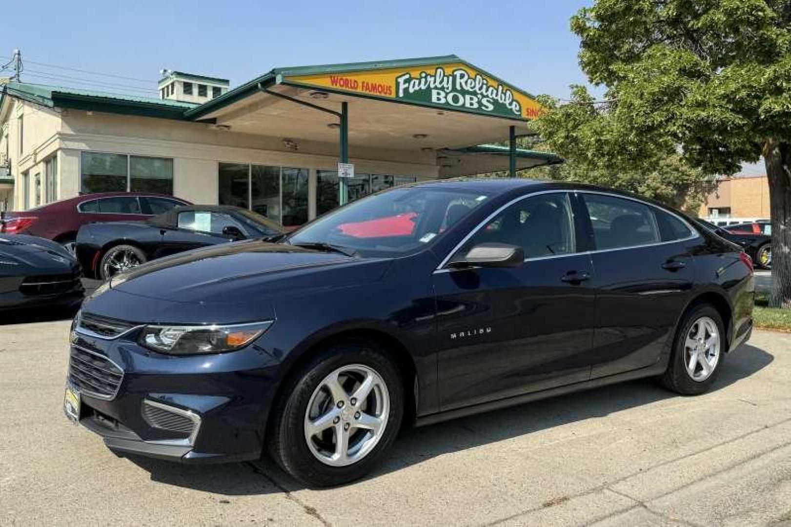 2018 Imperial Blue /Black CHEVROLET MALIBU LS (1G1ZC5ST2JF) with an 1.5L TURBO DOHC 4-CYLINDER DI engine, TRANSMISSION, 6-SPEED AUTOMATIC transmission, located at 2304 W. Main St., Boise, ID, 83702, (208) 342-7777, 43.622105, -116.218658 - 2018 CHEVROLET - Photo#0