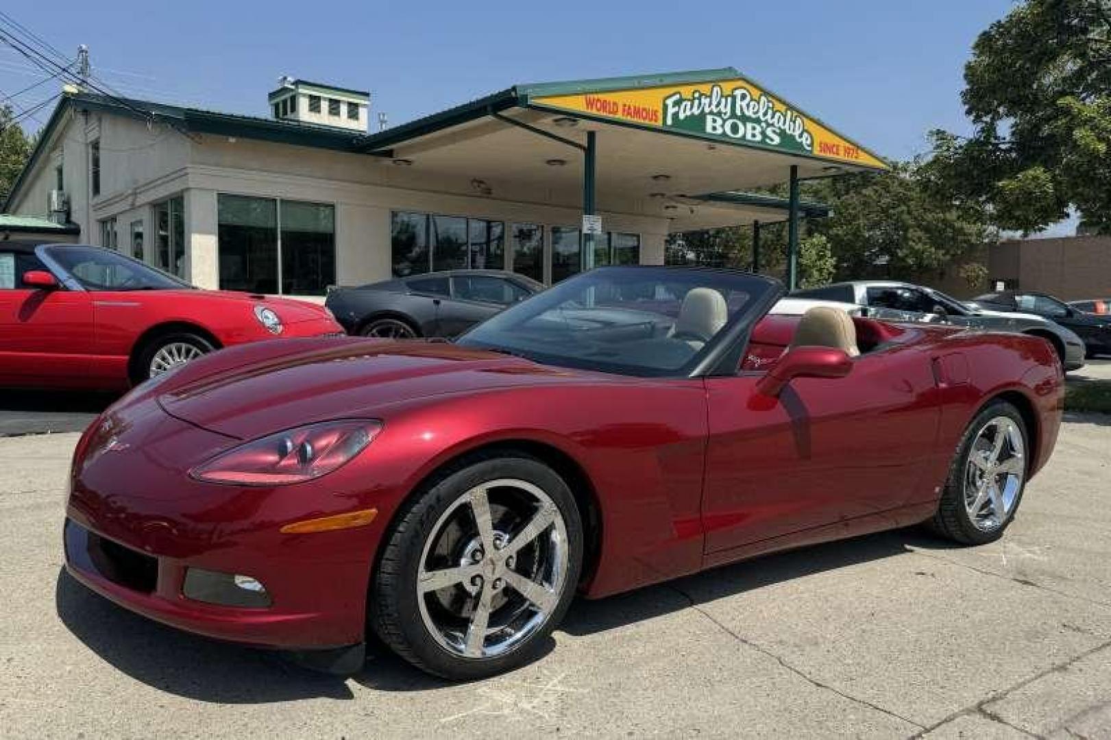 2009 Crystal Red Metallic /Cashmere Chevrolet Corvette 3LT (1G1YY36W095) with an 6.2L V8 SFI engine, Automatic transmission, located at 2304 W. Main St., Boise, ID, 83702, (208) 342-7777, 43.622105, -116.218658 - Photo#0