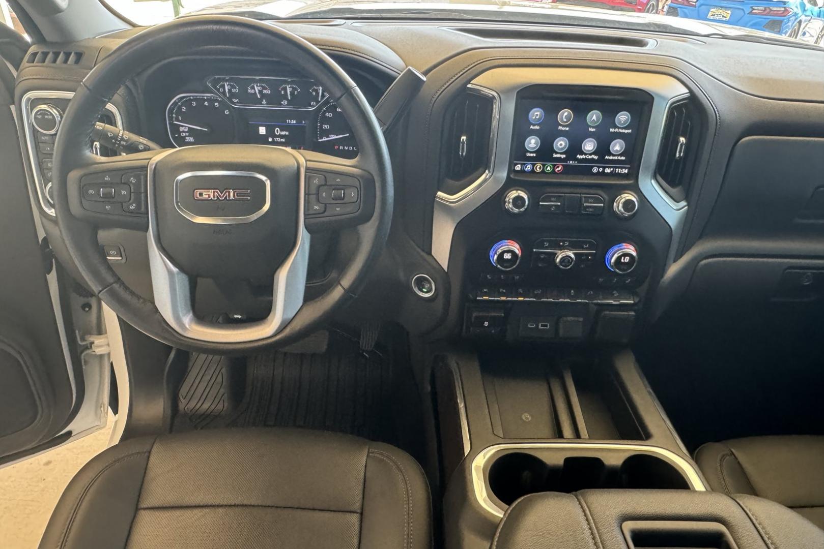 2021 Summit White /Black GMC Sierra 1500 SLT (3GTU9DEDXMG) with an V8 5.3 Liter engine, Automatic transmission, located at 2304 W. Main St., Boise, ID, 83702, (208) 342-7777, 43.622105, -116.218658 - Extremely Clean And Well Optioned GMC! New Tires Too! - Photo#11