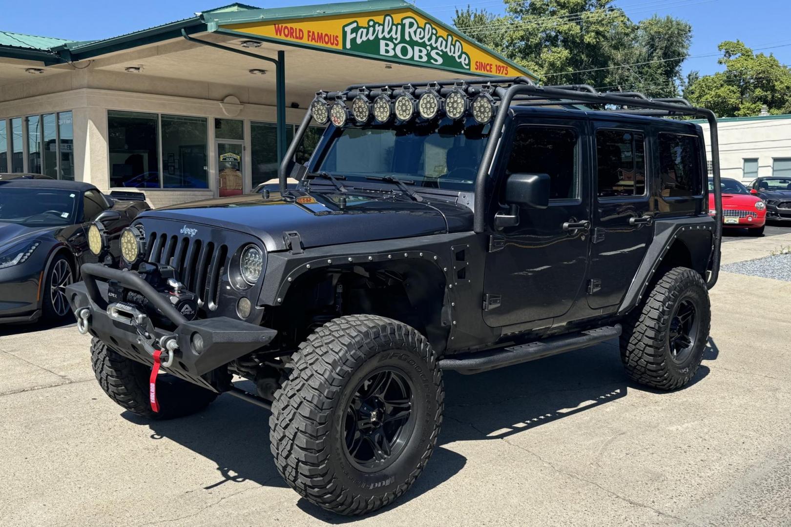 2017 Gray /Black Jeep Wrangler Unlimited Sport Sport (1C4BJWDG6HL) with an V6 3.6 Liter engine, 6 Speed Manual transmission, located at 2304 W. Main St., Boise, ID, 83702, (208) 342-7777, 43.622105, -116.218658 - Too Many Extras To List! Must See For A Jeep Enthusiast! - Photo#0