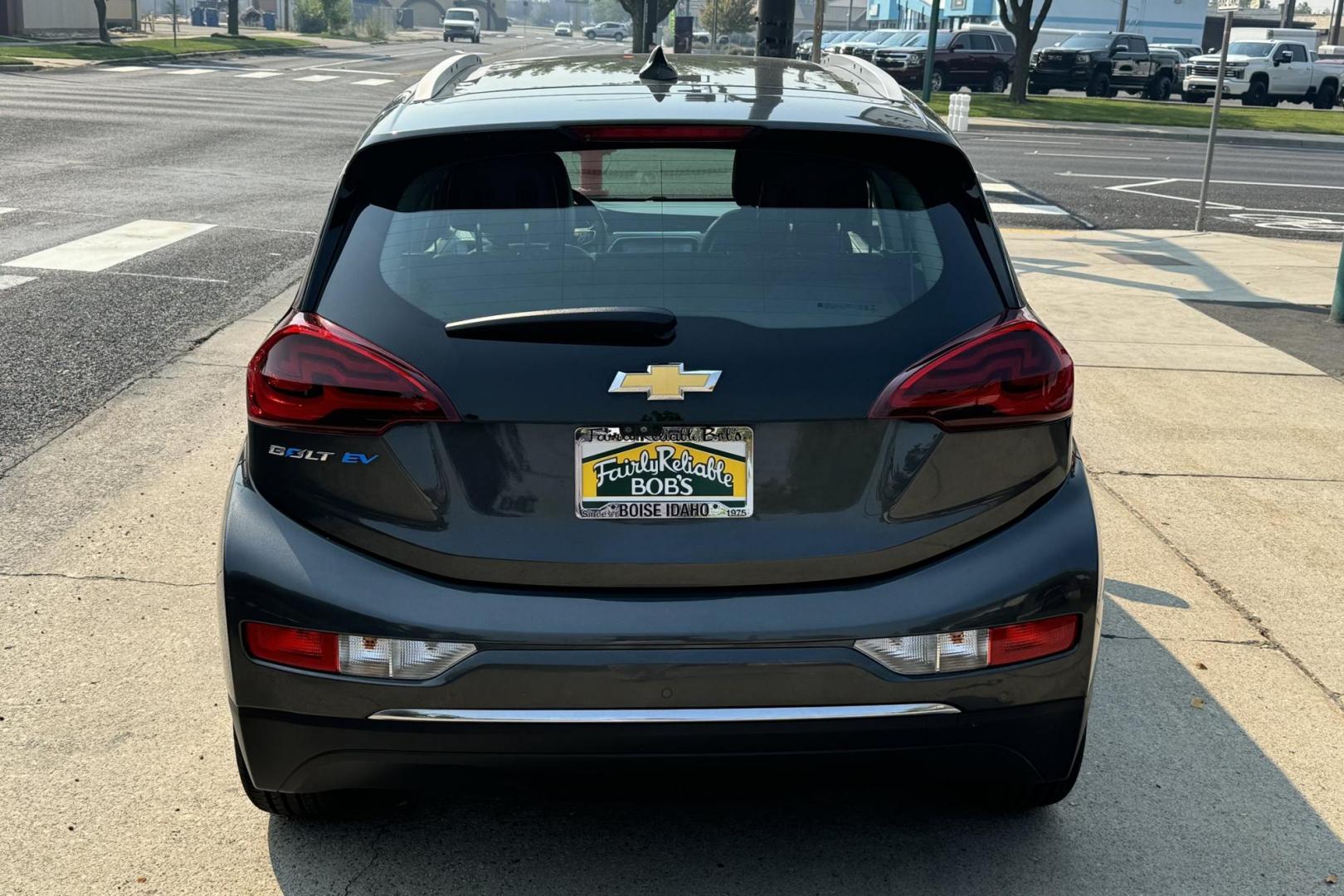 2018 Nighfall Gray Metallic /Dark Galvanized Gray Chevrolet Bolt Premier Premier (1G1FX6S00J4) with an 60 kWh engine, Automatic transmission, located at 2304 W. Main St., Boise, ID, 83702, (208) 342-7777, 43.622105, -116.218658 - New Tires! Qualifies For The EV Tax Credit! Ready To Go! - Photo#1