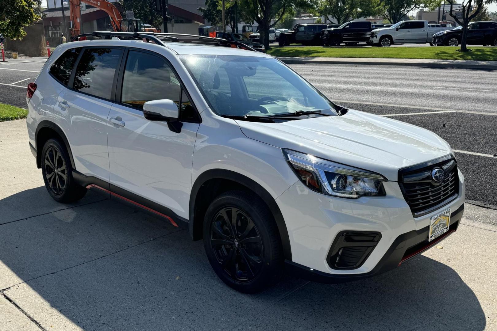 2020 Crystal White Pearl /Black Subaru Forester Sport (JF2SKAMC7LH) with an H4 2.5 Liter engine, Automatic transmission, located at 2304 W. Main St., Boise, ID, 83702, (208) 342-7777, 43.622105, -116.218658 - One Owner Idaho Car! New Tires! Ready To Go! - Photo#1