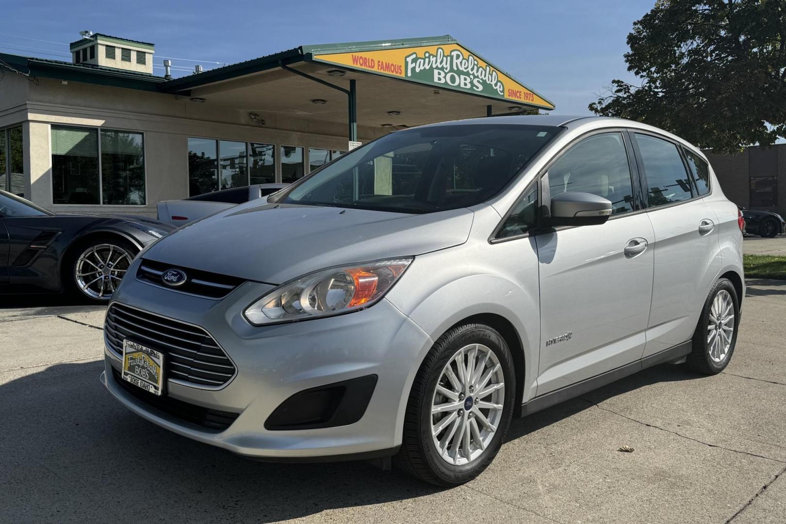 2015 Silver /Tan Ford C-Max Hybrid SE (1FADP5AU9FL) with an 4 Cyl 2.0 Liter Hybrid engine, Automatic transmission, located at 2304 W. Main St., Boise, ID, 83702, (208) 342-7777, 43.622105, -116.218658 - Photo#0