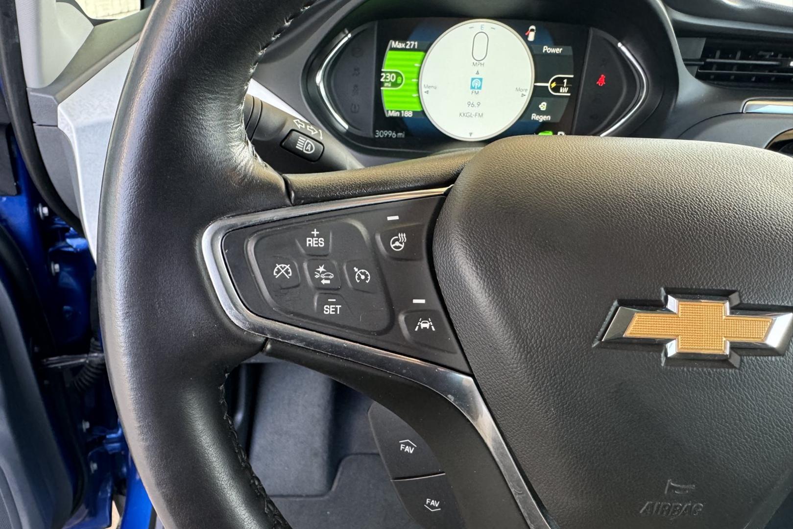 2018 Kinetic Blue Metallic /Dark Galvanized Gray Chevrolet Bolt Premier Premier (1G1FX6S0XJ4) with an 60 kWh engine, Automatic transmission, located at 2304 W. Main St., Boise, ID, 83702, (208) 342-7777, 43.622105, -116.218658 - Car Qualifies For The EV Tax Credit! - Photo#8