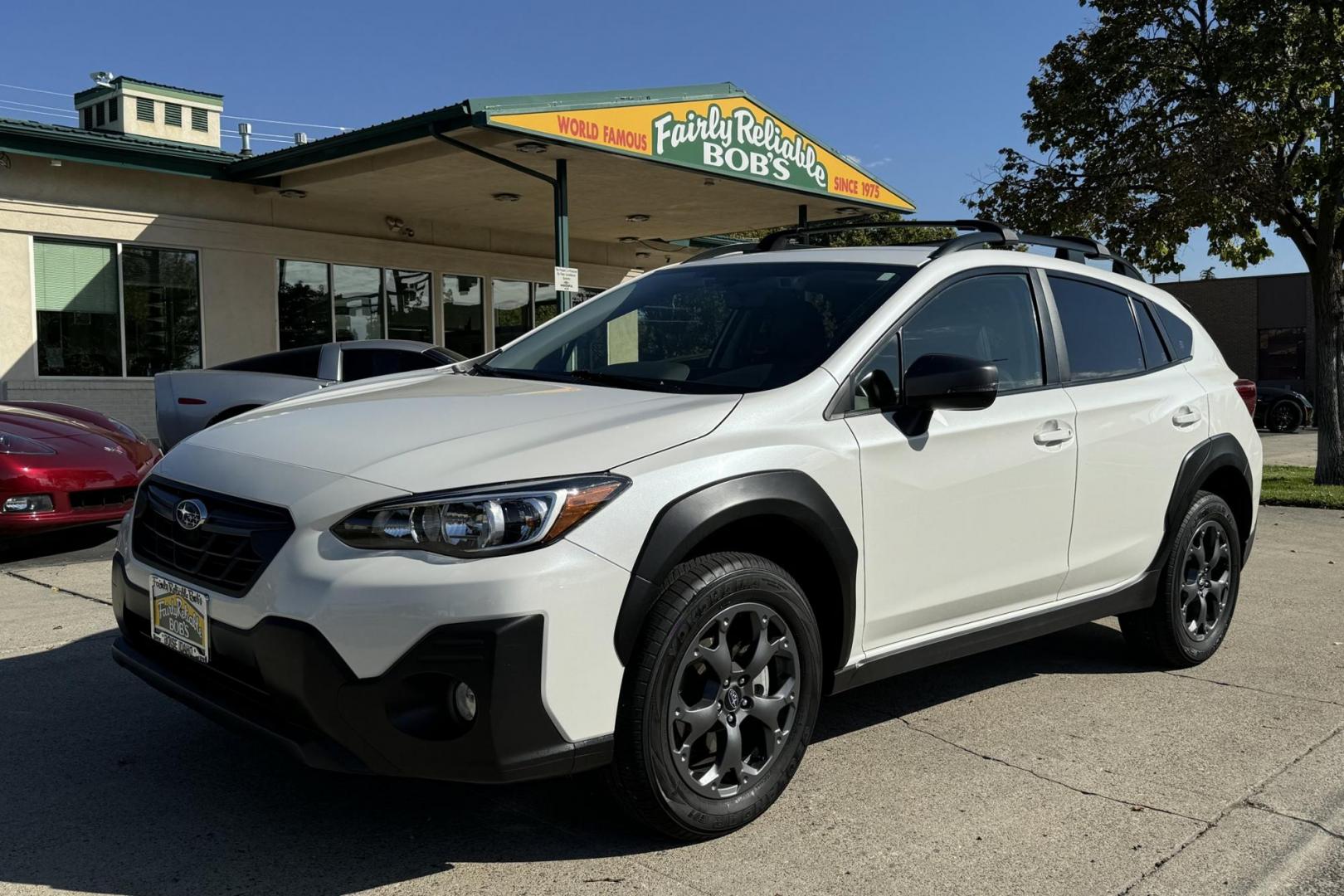 2021 Crystal White Pearl /Black Subaru Crosstrek Sport (JF2GTHRC8MH) with an H4 2.5 Liter engine, Automatic transmission, located at 2304 W. Main St., Boise, ID, 83702, (208) 342-7777, 43.622105, -116.218658 - One Owner Idaho Car! - Photo#0