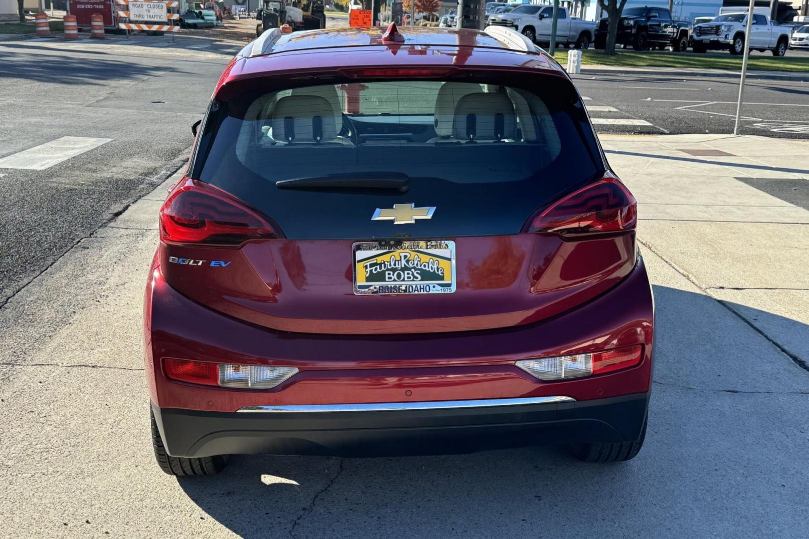 2017 Cajun Red /Dark Galvanized/Sky Cool Gray Chevrolet Bolt Premier Premier (1G1FX6S01H4) with an 60 kWh engine, Automatic transmission, located at 2304 W. Main St., Boise, ID, 83702, (208) 342-7777, 43.622105, -116.218658 - Factory Main Drive Battery Warranty Until 08/2032 or 133k Miles! - Photo#1