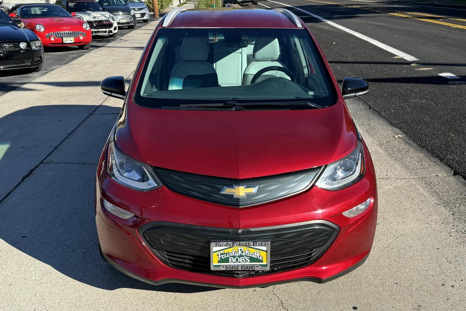 2017 Cajun Red /Dark Galvanized/Sky Cool Gray Chevrolet Bolt Premier Premier (1G1FX6S01H4) with an 60 kWh engine, Automatic transmission, located at 2304 W. Main St., Boise, ID, 83702, (208) 342-7777, 43.622105, -116.218658 - Factory Main Drive Battery Warranty Until 08/2032 or 133k Miles! - Photo#3