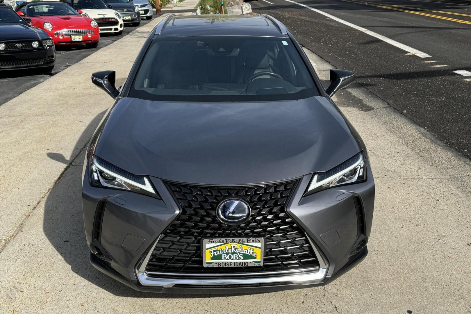 2021 Dark Gray Metallic /Black Lexus UX 250H Premium (JTHP9JBH6M2) with an 4 Cyl 2.0 Liter Hybrid engine, Automatic transmission, located at 2304 W. Main St., Boise, ID, 83702, (208) 342-7777, 43.622105, -116.218658 - Blind Spot Monitoring And Rear Cross Traffic Alert! Great Fuel Economy Too! - Photo#2