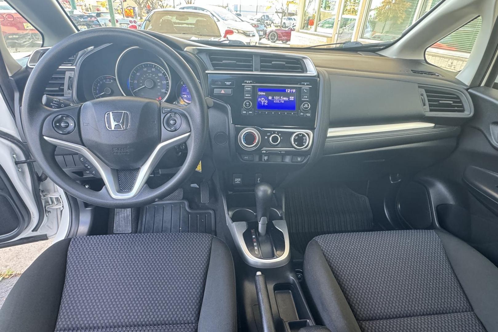 2019 White /Black Honda Fit LX (3HGGK5H4XKM) with an 4 Cyl 1.5 Liter engine, Automatic transmission, located at 2304 W. Main St., Boise, ID, 83702, (208) 342-7777, 43.622105, -116.218658 - Only 18k Miles! - Photo#10