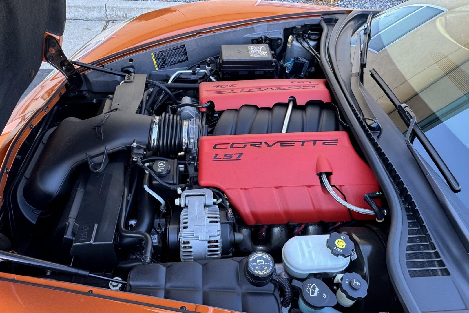 2008 Atomic Orange /Ebony Leather Chevrolet Corvette Z06 (1G1YY26E885) with an V8 7.0 Liter engine, 6 Speed Manual transmission, located at 2304 W. Main St., Boise, ID, 83702, (208) 342-7777, 43.622105, -116.218658 - Stunning LS7 505 Horsepower Z06! - Photo#10