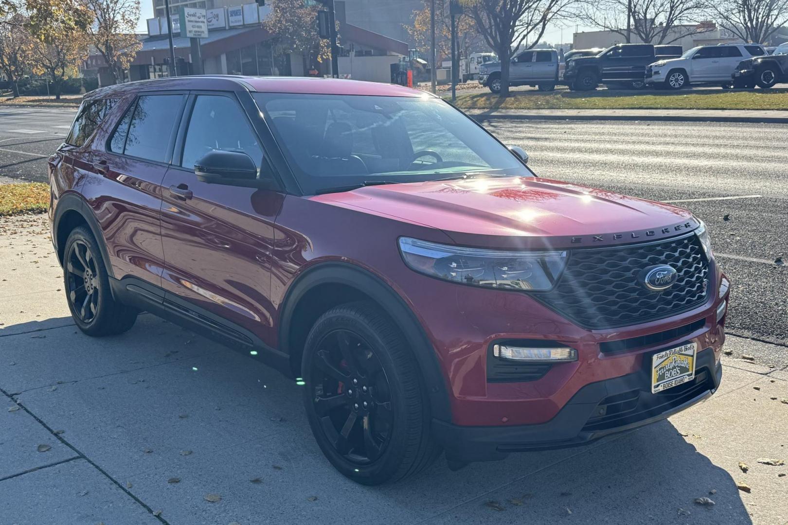 2022 Rapid Red /Black Ford Explorer ST (1FM5K8GC5NG) with an V6 3.0 Liter Twin Turbo engine, Automatic 10 Speed transmission, located at 2304 W. Main St., Boise, ID, 83702, (208) 342-7777, 43.622105, -116.218658 - Photo#2