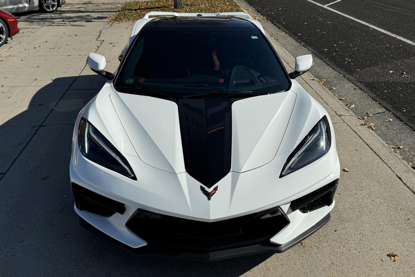 2021 Arctic White /Adrenaline Red Chevrolet Corvette Stingray 3LT Z51 (1G1YC3D40M5) with an V8 6.2 Liter engine, Automatic 8 Speed transmission, located at 2304 W. Main St., Boise, ID, 83702, (208) 342-7777, 43.622105, -116.218658 - 3LT Z51 Convertible! Low Mileage And Awesome! - Photo#28