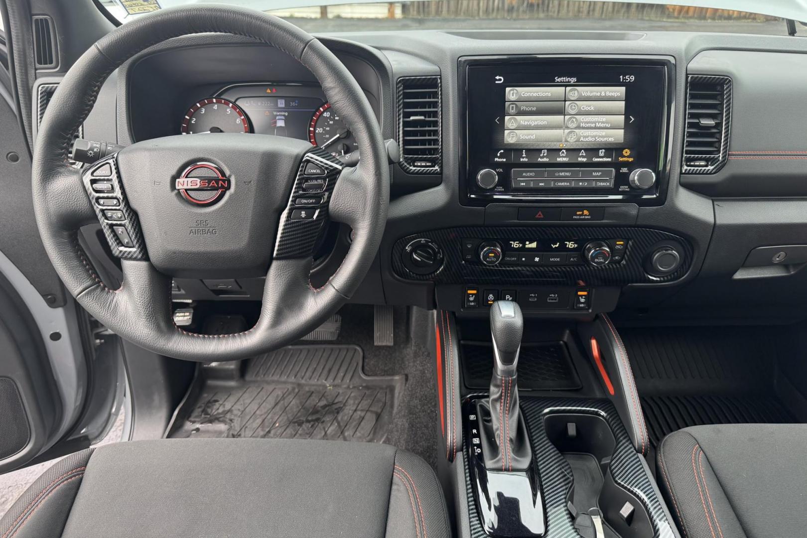 2022 Boulder Gray Pearl /Black Nissan Frontier PRO-4X (1N6ED1EK7NN) with an V6 3.8 Liter engine, Automatic 9 Speed transmission, located at 2304 W. Main St., Boise, ID, 83702, (208) 342-7777, 43.622105, -116.218658 - Remaining Factory Warranty! Huge Value For The Money! - Photo#13