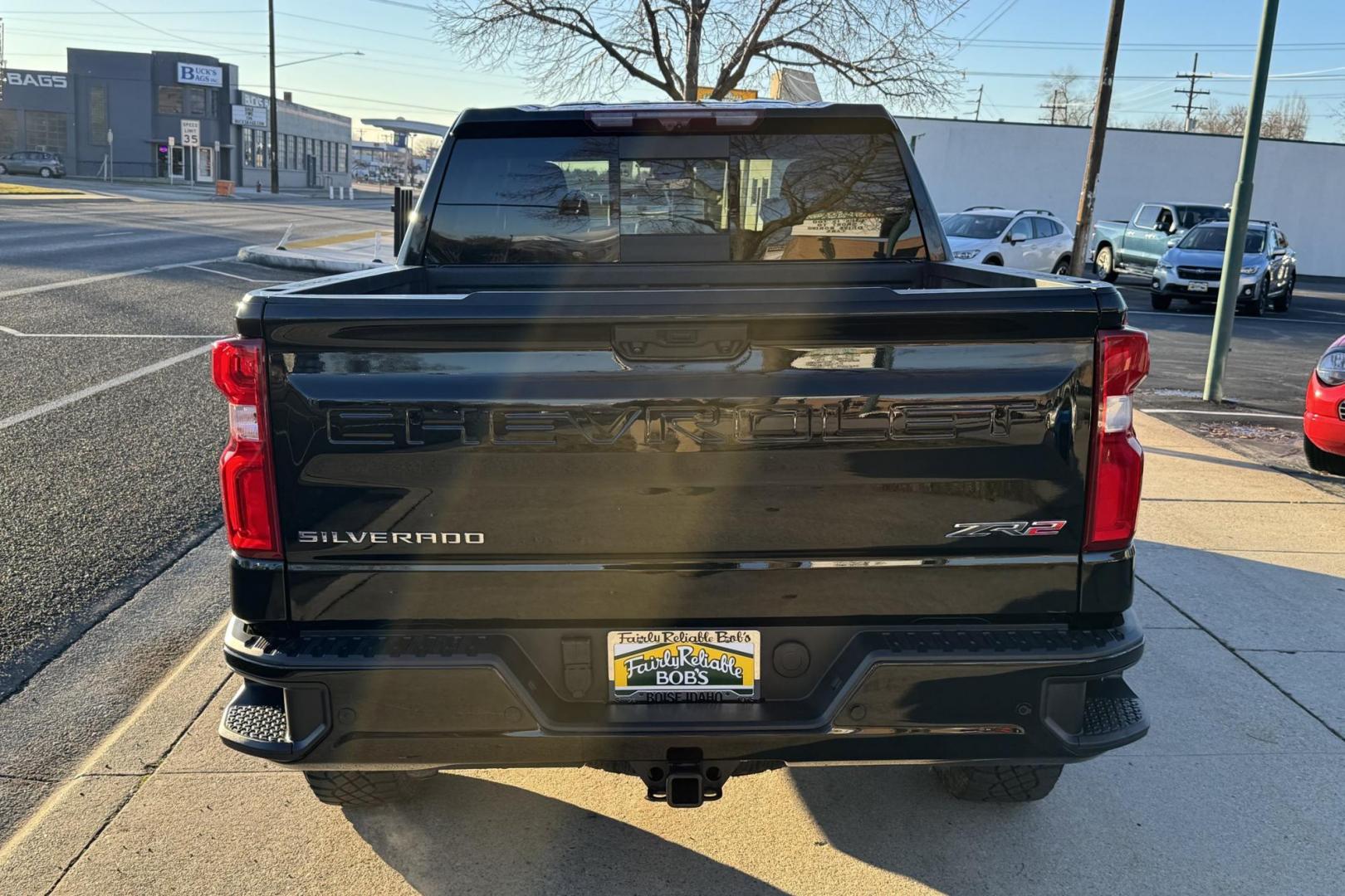 2022 Black /Jet Black/Graystone Chevrolet Silverado 1500 ZR2 (3GCUDHEL3NG) with an V8 6.2 Liter engine, Automatic 10 Speed transmission, located at 2304 W. Main St., Boise, ID, 83702, (208) 342-7777, 43.622105, -116.218658 - Wicked Looking Truck! - Photo#1