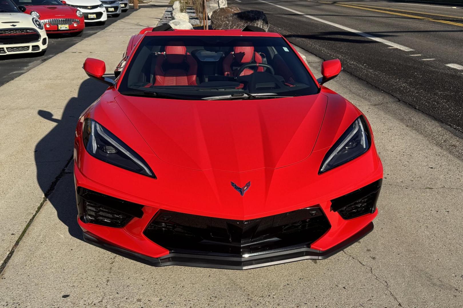 2020 Victory Red /Adrenaline Red Chevrolet Corvette Stingray 2LT Z51 (1G1Y73D41L5) with an V8 6.2 Liter engine, Automatic 8 Speed transmission, located at 2304 W. Main St., Boise, ID, 83702, (208) 342-7777, 43.622105, -116.218658 - Only 3k Miles On This Stunning Beauty! - Photo#3