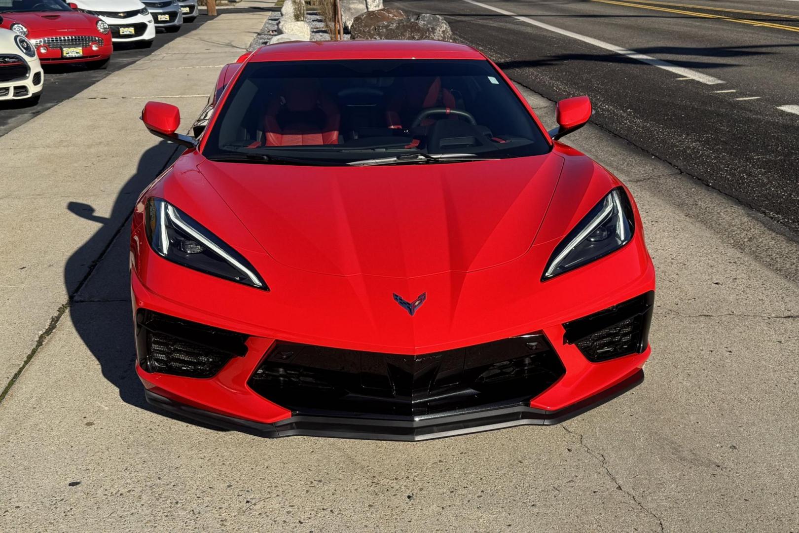 2020 Victory Red /Adrenaline Red Chevrolet Corvette Stingray 2LT Z51 (1G1Y73D41L5) with an V8 6.2 Liter engine, Automatic 8 Speed transmission, located at 2304 W. Main St., Boise, ID, 83702, (208) 342-7777, 43.622105, -116.218658 - Only 3k Miles On This Stunning Beauty! - Photo#31