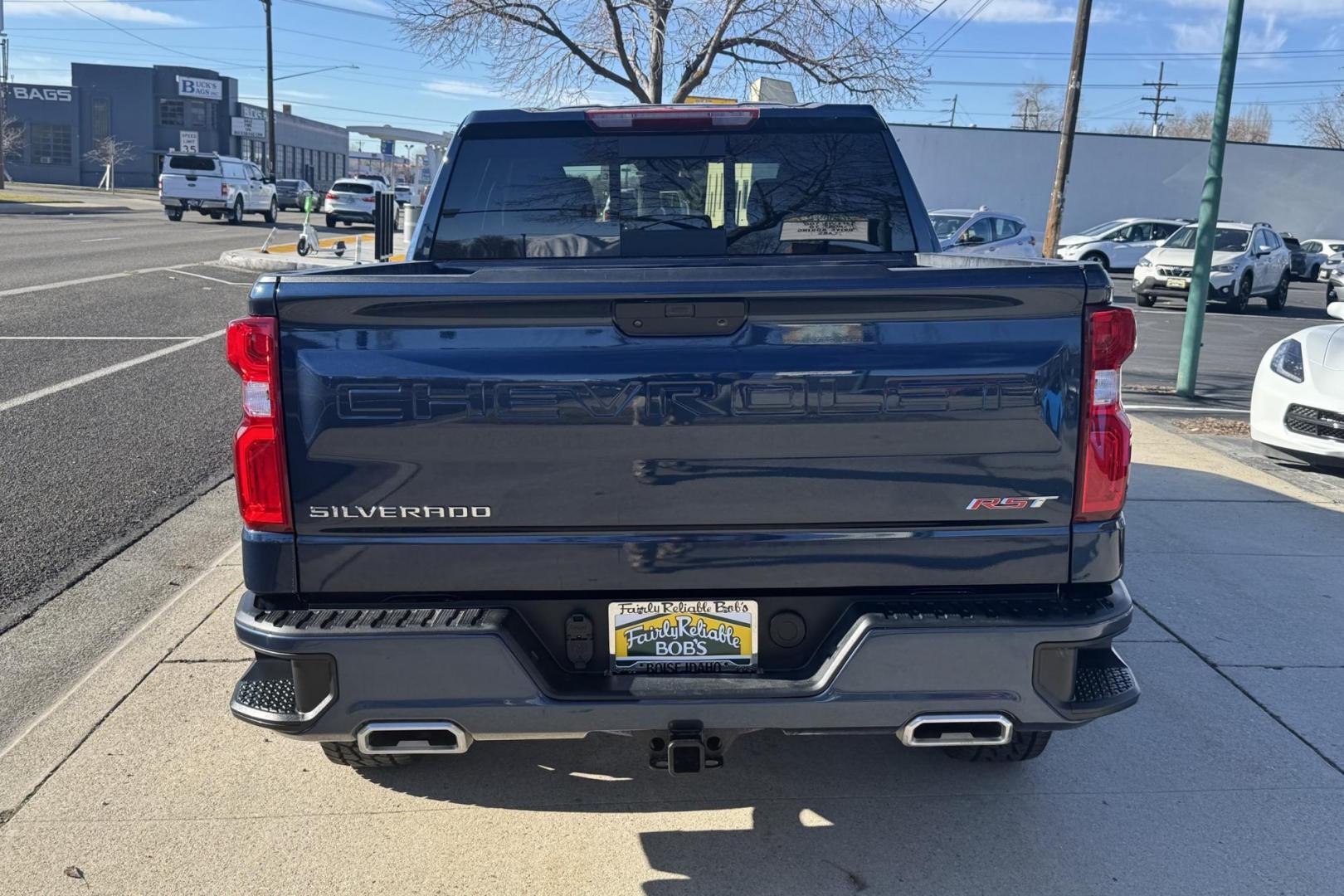 2021 Blue /Black Chevrolet Silverado 1500 RST Z/71 (1GCUYEET8MZ) with an 6 Cyl 3.0 Liter Turbo Diesel engine, Automatic 10 Speed transmission, located at 2304 W. Main St., Boise, ID, 83702, (208) 342-7777, 43.622105, -116.218658 - New Tires And Ready To Haul! - Photo#1