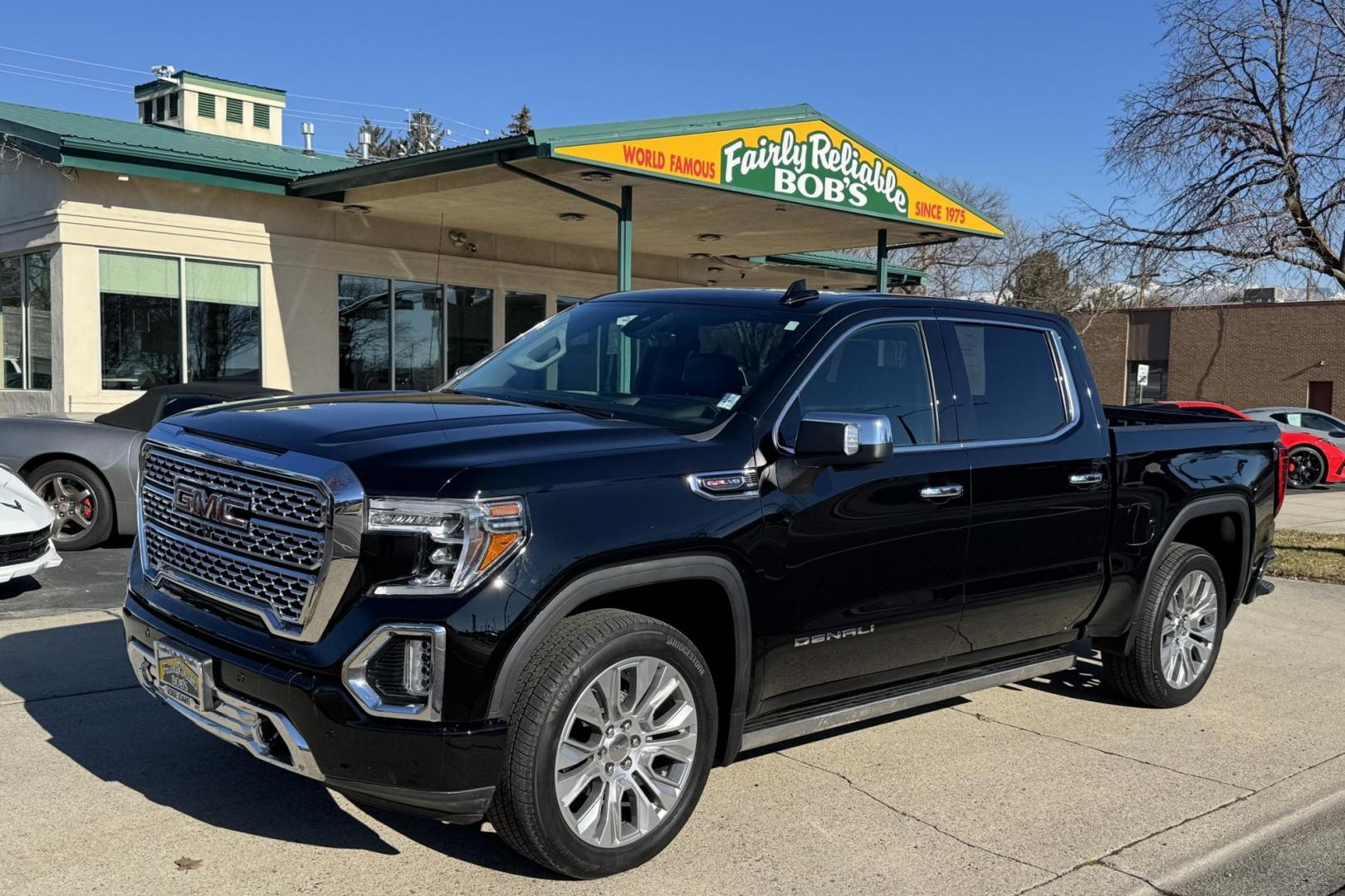 2021 Black /Jet Black GMC Sierra 1500 Denali (1GTU9FEL6MZ) with an V8 6.2 Liter engine, Automatic 10 Speed transmission, located at 2304 W. Main St., Boise, ID, 83702, (208) 342-7777, 43.622105, -116.218658 - Clean Denali! - Photo#0