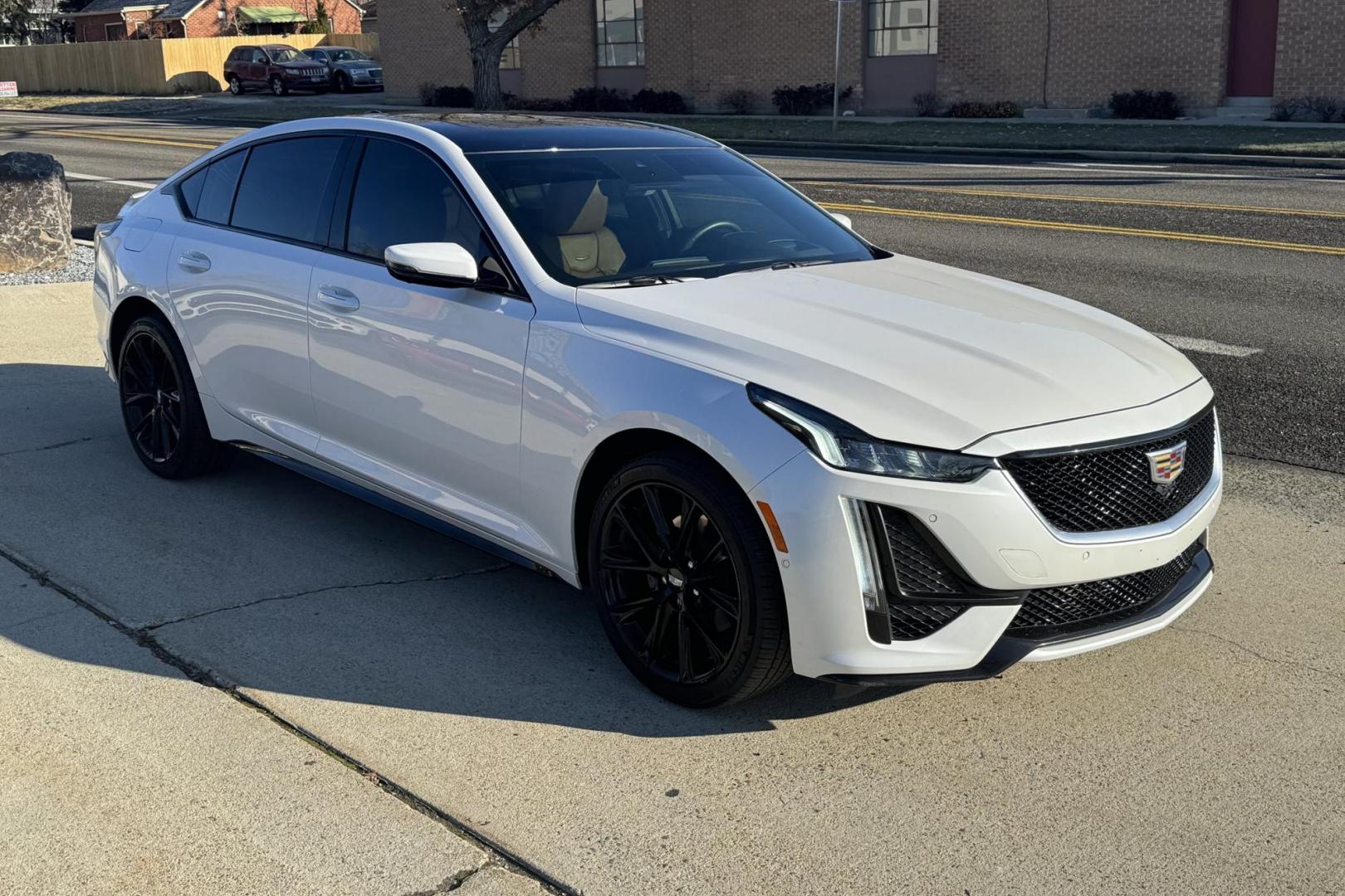 2023 Rift Metallic /Sedona Sauvage/Jet Black Cadillac CT5 Sport (1G6DU5RK3P0) with an 4 Cyl 2.0 Liter Turbo engine, Automatic 10 Speed transmission, located at 2304 W. Main St., Boise, ID, 83702, (208) 342-7777, 43.622105, -116.218658 - Remaining Factory Warranty! Breath Taking Ride And Performance! - Photo#2