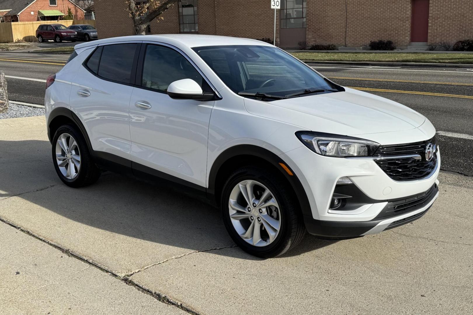 2023 White /Black Buick Encore GX Preferred (KL4MMCSL6PB) with an 3 Cyl 1.3 Liter Turbo engine, Automatic 9 Speed transmission, located at 2304 W. Main St., Boise, ID, 83702, (208) 342-7777, 43.622105, -116.218658 - Great Fuel Economy And All Wheel Drive With Apple Car Play! - Photo#2