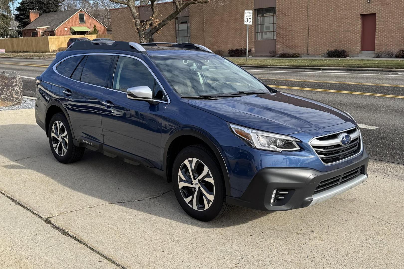 2022 Abyss Blue Pearl /Java Brown Nappa Leather Subaru Outback Touring (4S4BTGPD2N3) with an H4 2.4 Liter Turbo engine, Automatic transmission, located at 2304 W. Main St., Boise, ID, 83702, (208) 342-7777, 43.622105, -116.218658 - Clean Low Mileage And Highly Optioned! - Photo#2