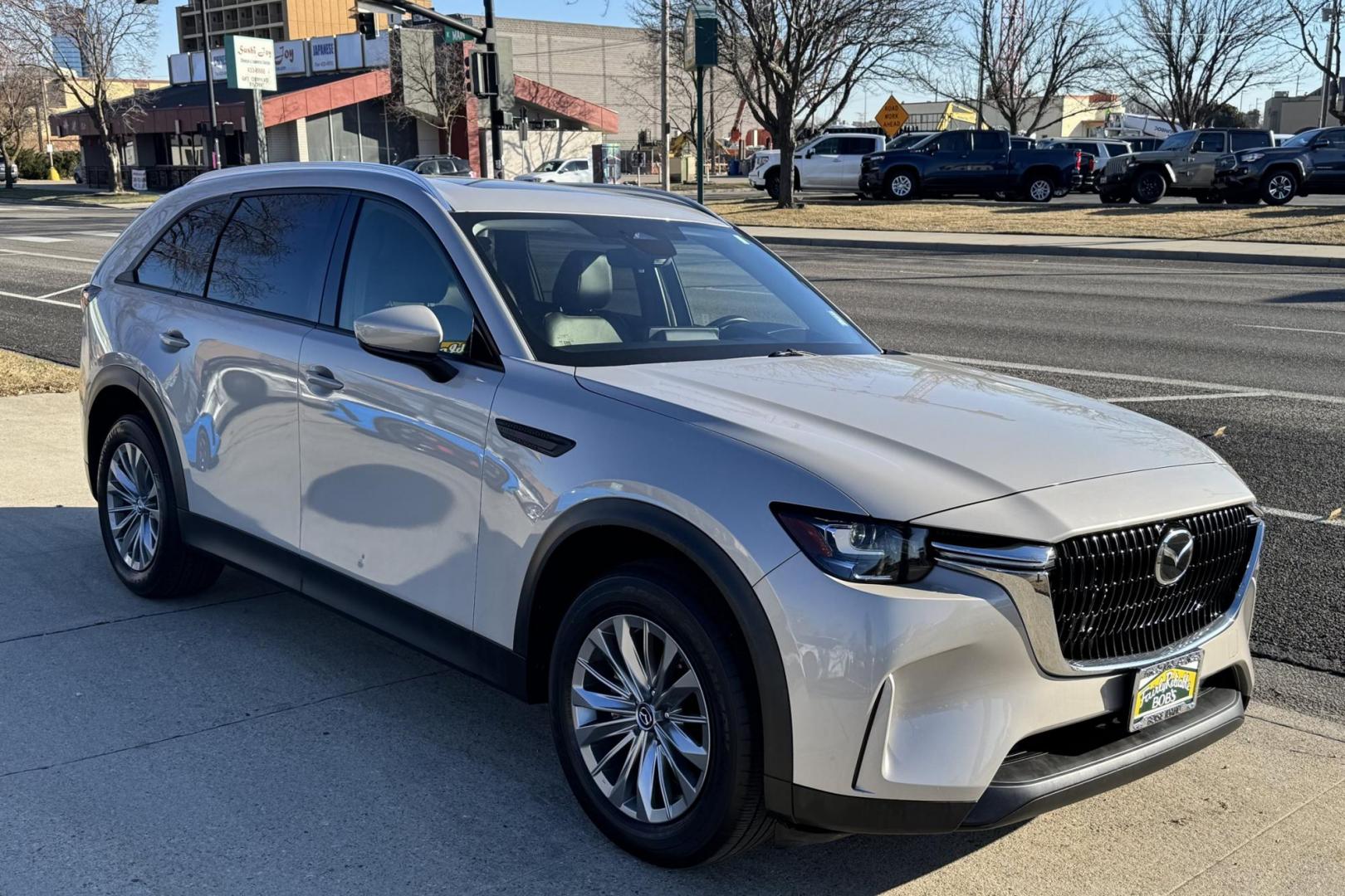 2024 Platinum Quartz /Black Mazda CX-90 3.3 Turbo Preferred Plus (JM3KKCHD9R1) with an V6 3.3 Liter Turbo engine, Automatic 8 Speed transmission, located at 2304 W. Main St., Boise, ID, 83702, (208) 342-7777, 43.622105, -116.218658 - Remaining Factory Warranty! 3rd Row Seating! - Photo#2