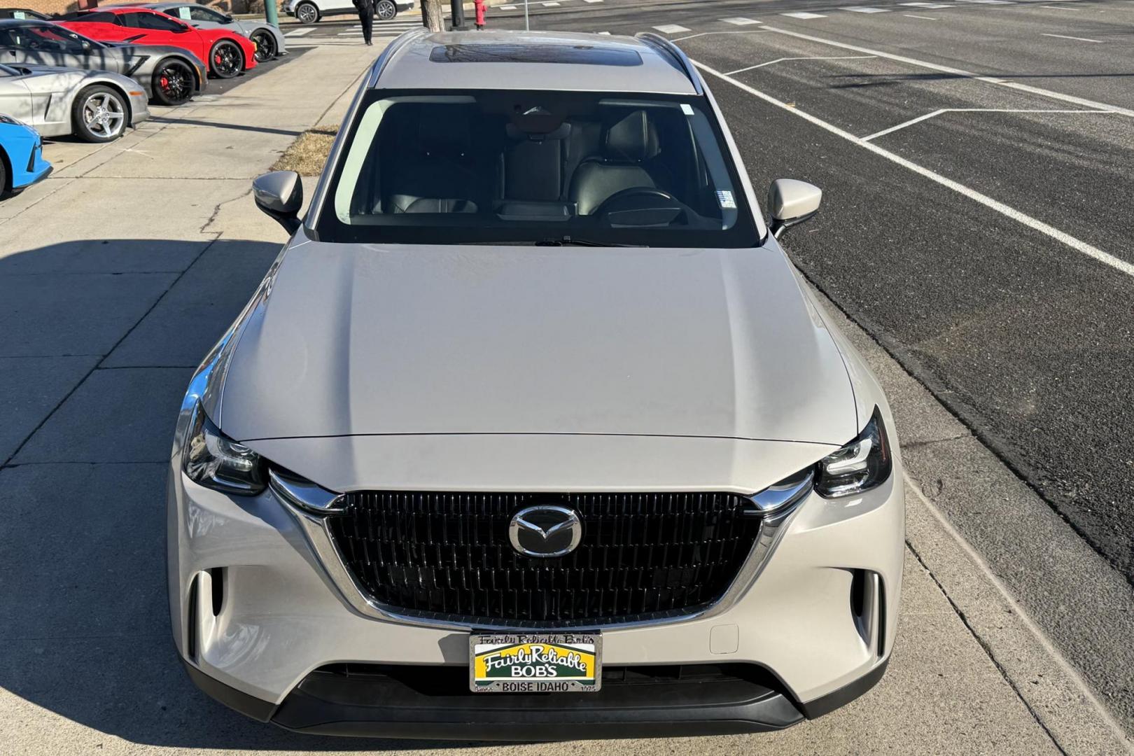 2024 Platinum Quartz /Black Mazda CX-90 3.3 Turbo Preferred Plus (JM3KKCHD9R1) with an V6 3.3 Liter Turbo engine, Automatic 8 Speed transmission, located at 2304 W. Main St., Boise, ID, 83702, (208) 342-7777, 43.622105, -116.218658 - Remaining Factory Warranty! 3rd Row Seating! - Photo#3