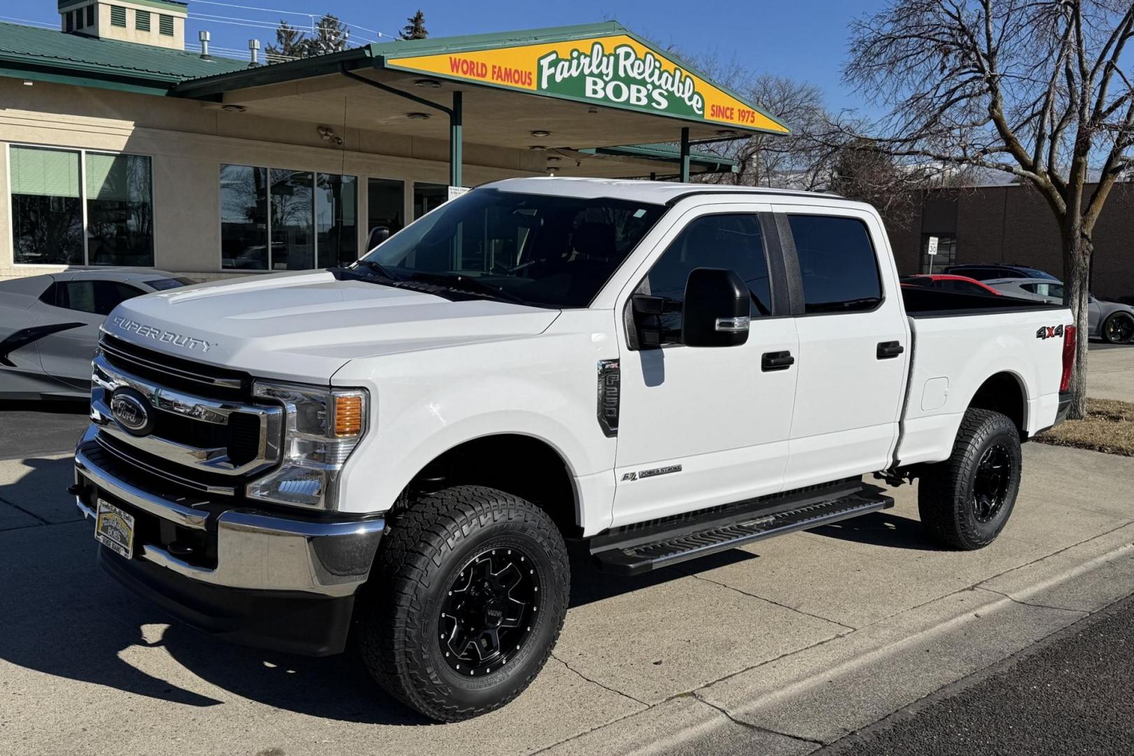 2020 Oxford White /Gray Ford F-250 STX (1FT7W2BT7LE) with an V8 6.7 Liter Turbo Diesel engine, Automatic 10 Speed transmission, located at 2304 W. Main St., Boise, ID, 83702, (208) 342-7777, 43.622105, -116.218658 - Clean! Seats 6! Ready To Go! - Photo#0