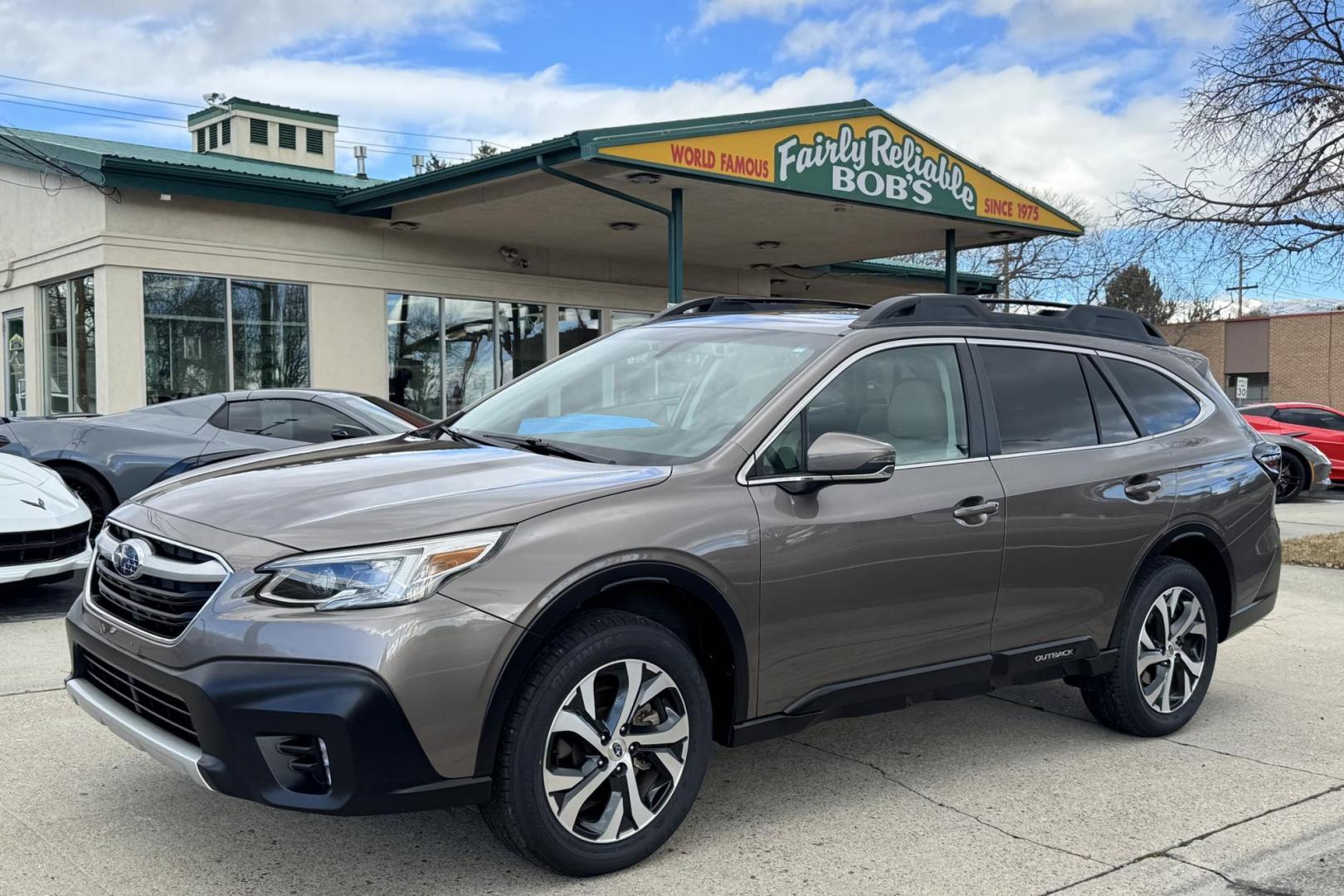 2021 Brilliant Bronze Metallic /Ivory/Black Leather Subaru Outback Limited (4S4BTANC3M3) with an H4 2.5 Liter engine, Automatic transmission, located at 2304 W. Main St., Boise, ID, 83702, (208) 342-7777, 43.622105, -116.218658 - Proven Subaru Quality! - Photo#0