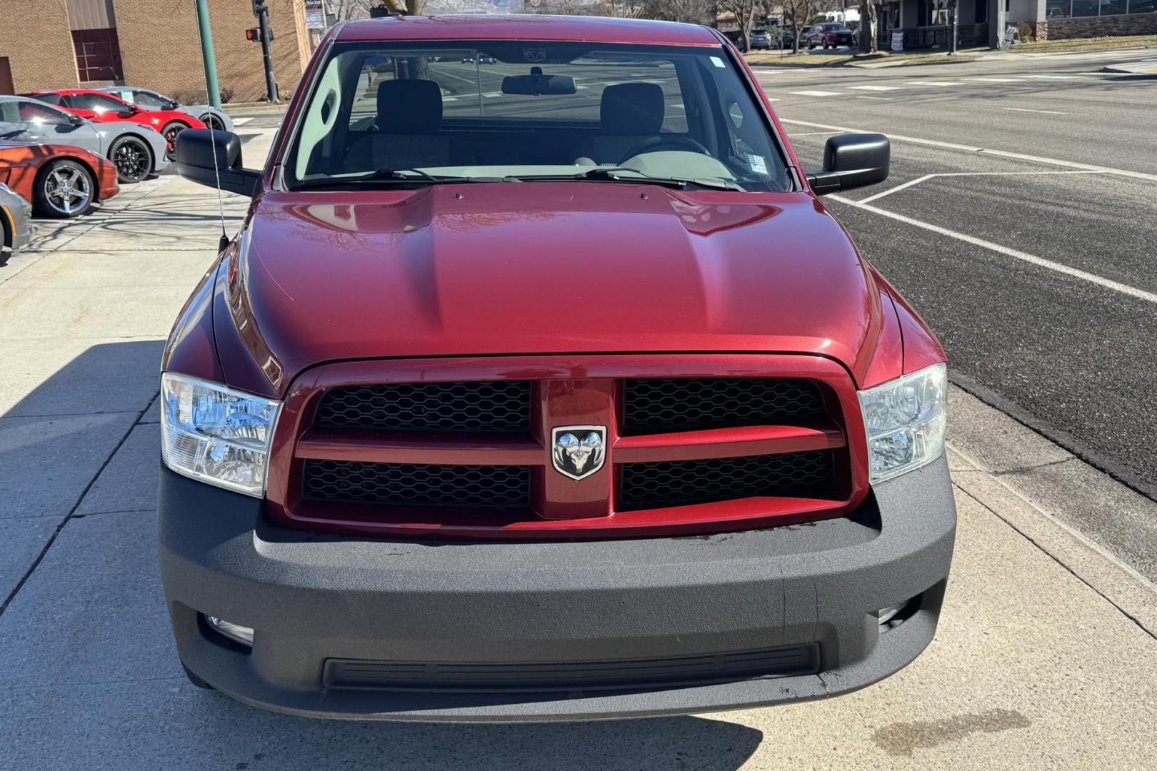 2012 Maroon /Black RAM 1500 Express (3C6JD7AT6CG) with an V8 5.7 Liter Hemi engine, Automatic transmission, located at 2304 W. Main St., Boise, ID, 83702, (208) 342-7777, 43.622105, -116.218658 - Hard To Find Regular Cab Short Box 4x4! - Photo#3