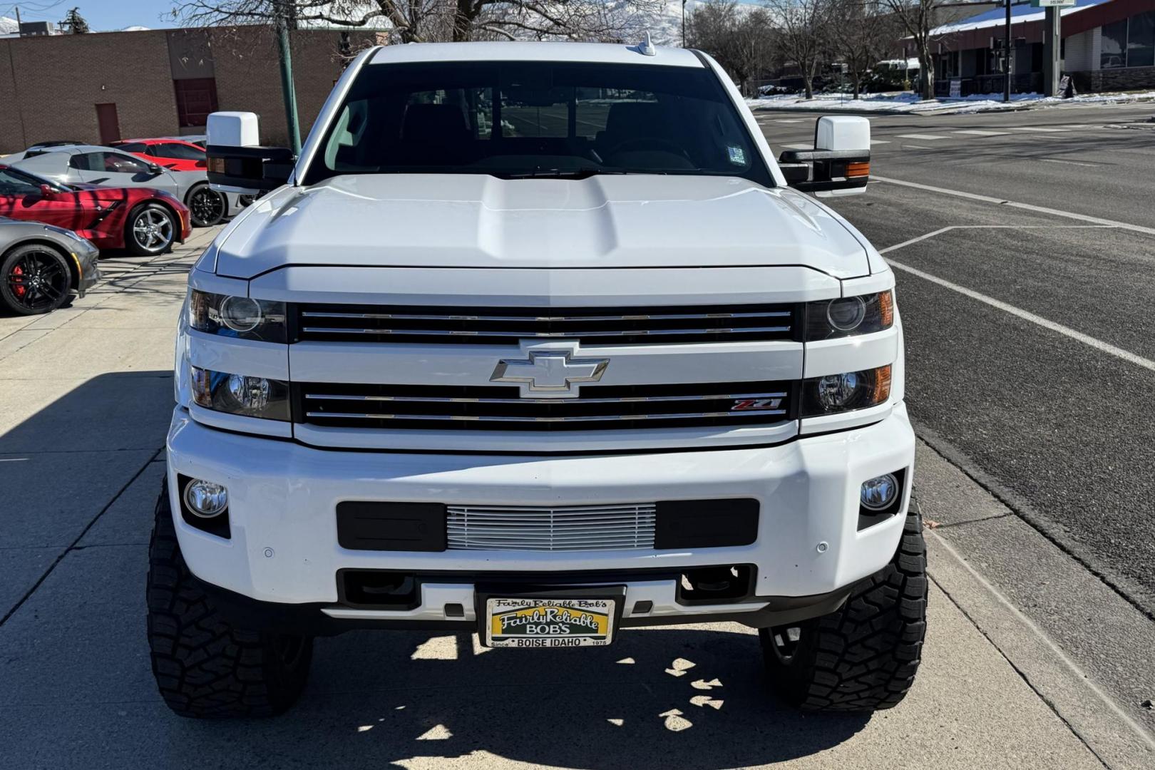 2015 Summit White /Jet Black Chevrolet Silverado 2500HD LTZ (1GC1KWE8XFF) with an V8 6.6 Liter Turbo Duramax Diesel engine, Automatic 6 Speed With Overdrive Allison transmission, located at 2304 W. Main St., Boise, ID, 83702, (208) 342-7777, 43.622105, -116.218658 - Low Mileage And Clean! - Photo#3