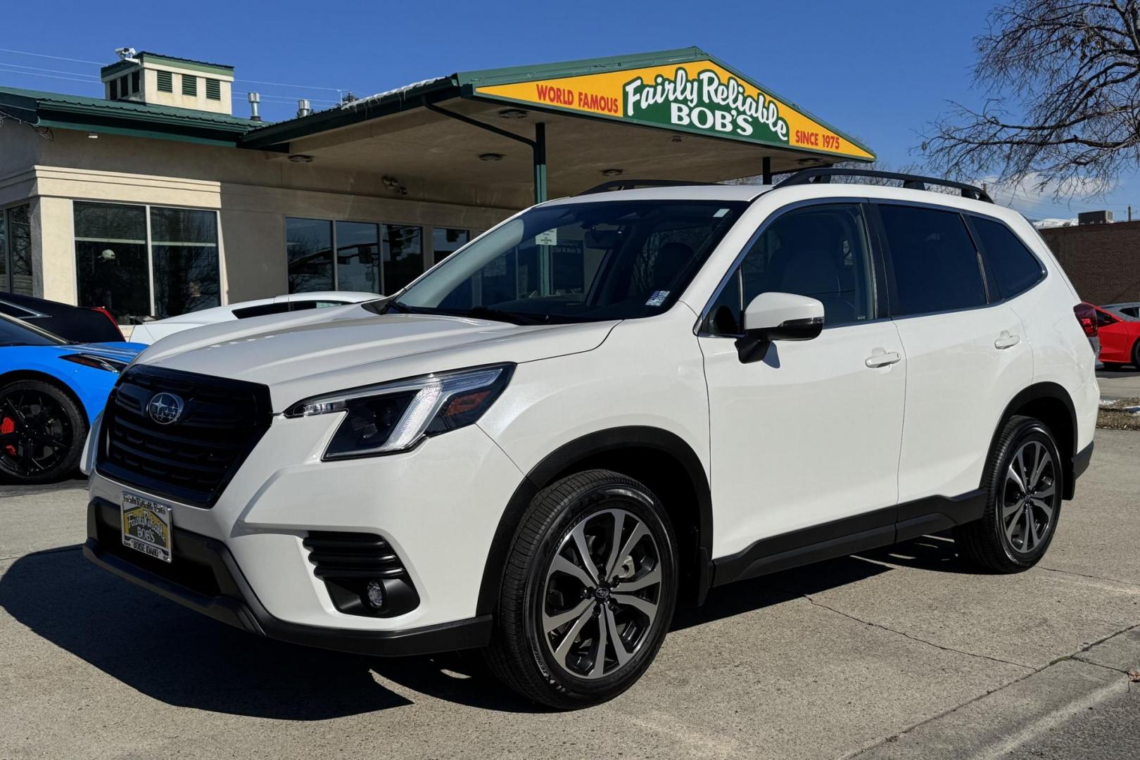 2024 White Diamond Pearl /Gray Subaru Forester Limited (JF2SKALC1RH) with an H4 2.5 Liter engine, Automatic transmission, located at 2304 W. Main St., Boise, ID, 83702, (208) 342-7777, 43.622105, -116.218658 - Stunning Forester Limited! Ready To Go! - Photo#0