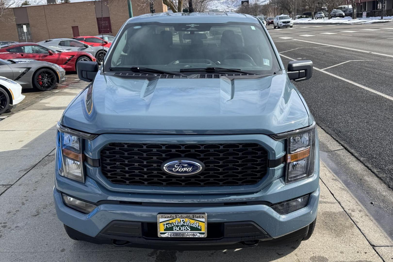 2023 Area 51 Blue /Black Ford F-150 XL STX (1FTEW1EPXPK) with an V6 2.7 Liter Twin Turbo engine, Automatic 10 Speed transmission, located at 2304 W. Main St., Boise, ID, 83702, (208) 342-7777, 43.622105, -116.218658 - Remaining Factory Warranty! Clean! - Photo#3