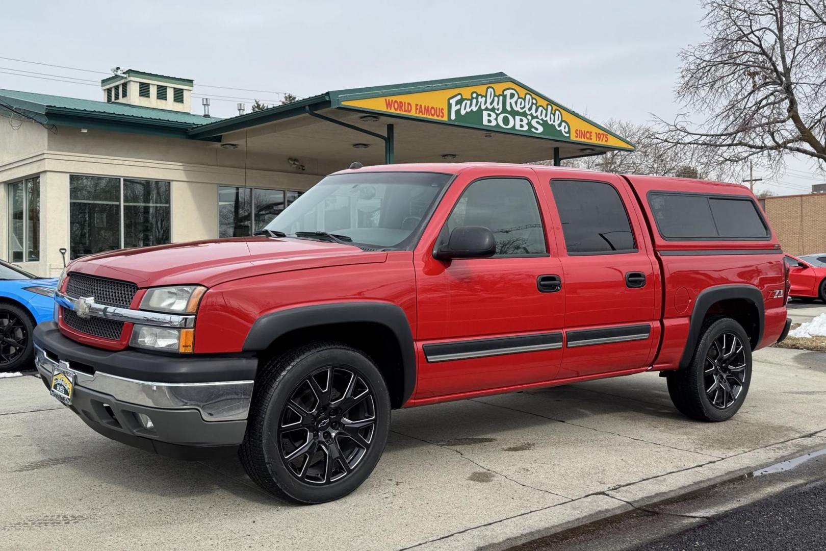 2005 Victory Red /Gray Chevrolet Silverado 1500 Z71 (2GCEK13T051) with an V8 5.3 Liter engine, Automatic transmission, located at 2304 W. Main St., Boise, ID, 83702, (208) 342-7777, 43.622105, -116.218658 - Idaho Truck From Day 1! Clean, Rare Find With 64k Actual Miles! - Photo#0