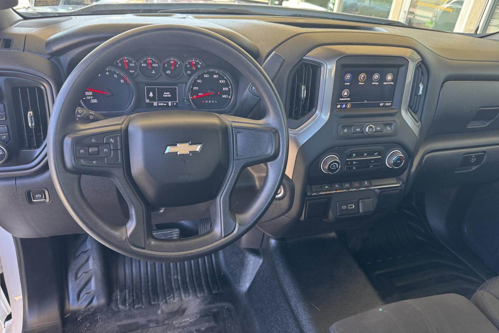 2023 Summit White /Black Chevrolet Silverado 1500 (3GCNDAED6PG) with an V8 5.3 Liter engine, Automatic 10 Speed transmission, located at 2304 W. Main St., Boise, ID, 83702, (208) 342-7777, 43.622105, -116.218658 - Remaining Factory Warranty! - Photo#9