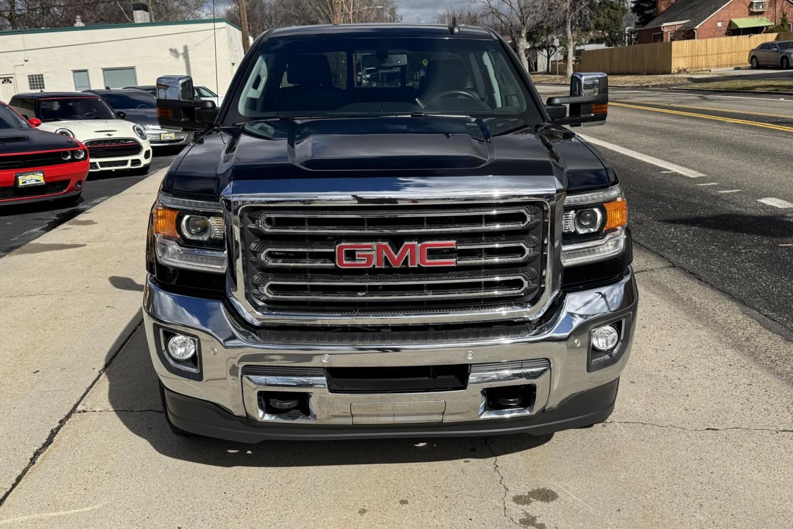 2018 Black /Black GMC Sierra 2500HD SLT (1GT22TEGXJZ) with an V8 6.0 Liter engine, Automatic 6 Speed transmission, located at 2304 W. Main St., Boise, ID, 83702, (208) 342-7777, 43.622105, -116.218658 - Ready To Haul! - Photo#3