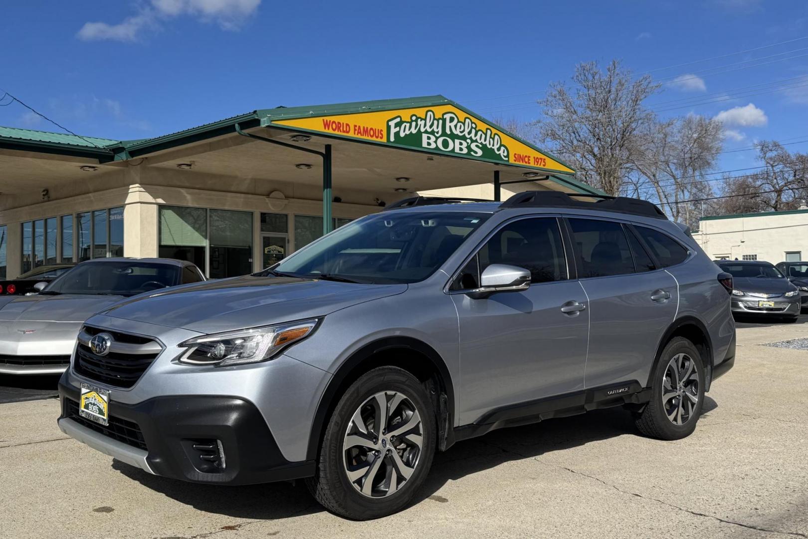 2021 Silver Ice Metallic /Black Subaru Outback Limited XT (4S4BTGND7M3) with an H4 2.4 Liter Turbo engine, Automatic transmission, located at 2304 W. Main St., Boise, ID, 83702, (208) 342-7777, 43.622105, -116.218658 - Clean Idaho Owned Subaru! - Photo#0