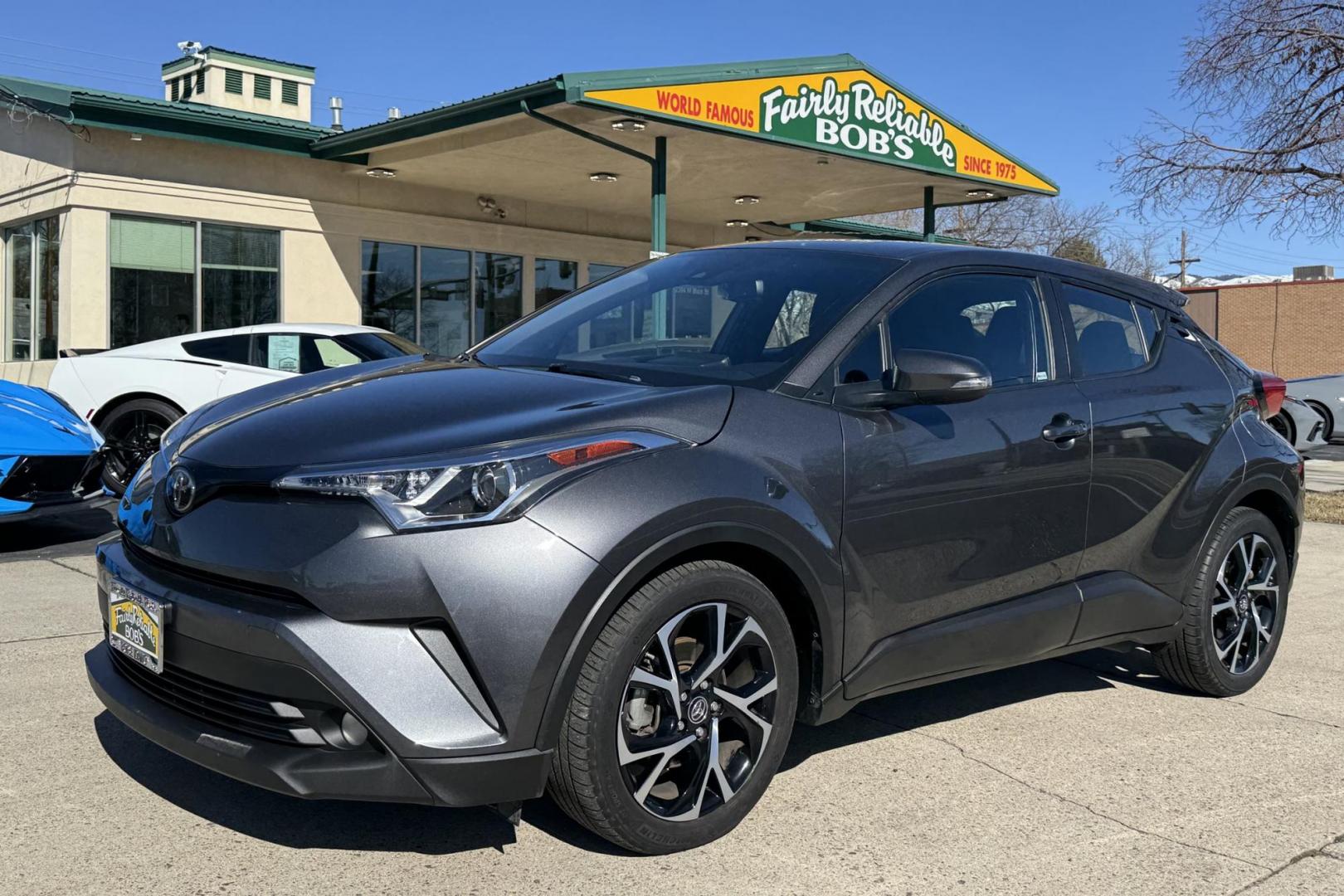 2018 Magnetic Gray /Black Toyota CH-R XLE Premium (NMTKHMBX3JR) with an 4 Cyl 2.0 Liter engine, Automatic transmission, located at 2304 W. Main St., Boise, ID, 83702, (208) 342-7777, 43.622105, -116.218658 - Great Fuel Economy! - Photo#0