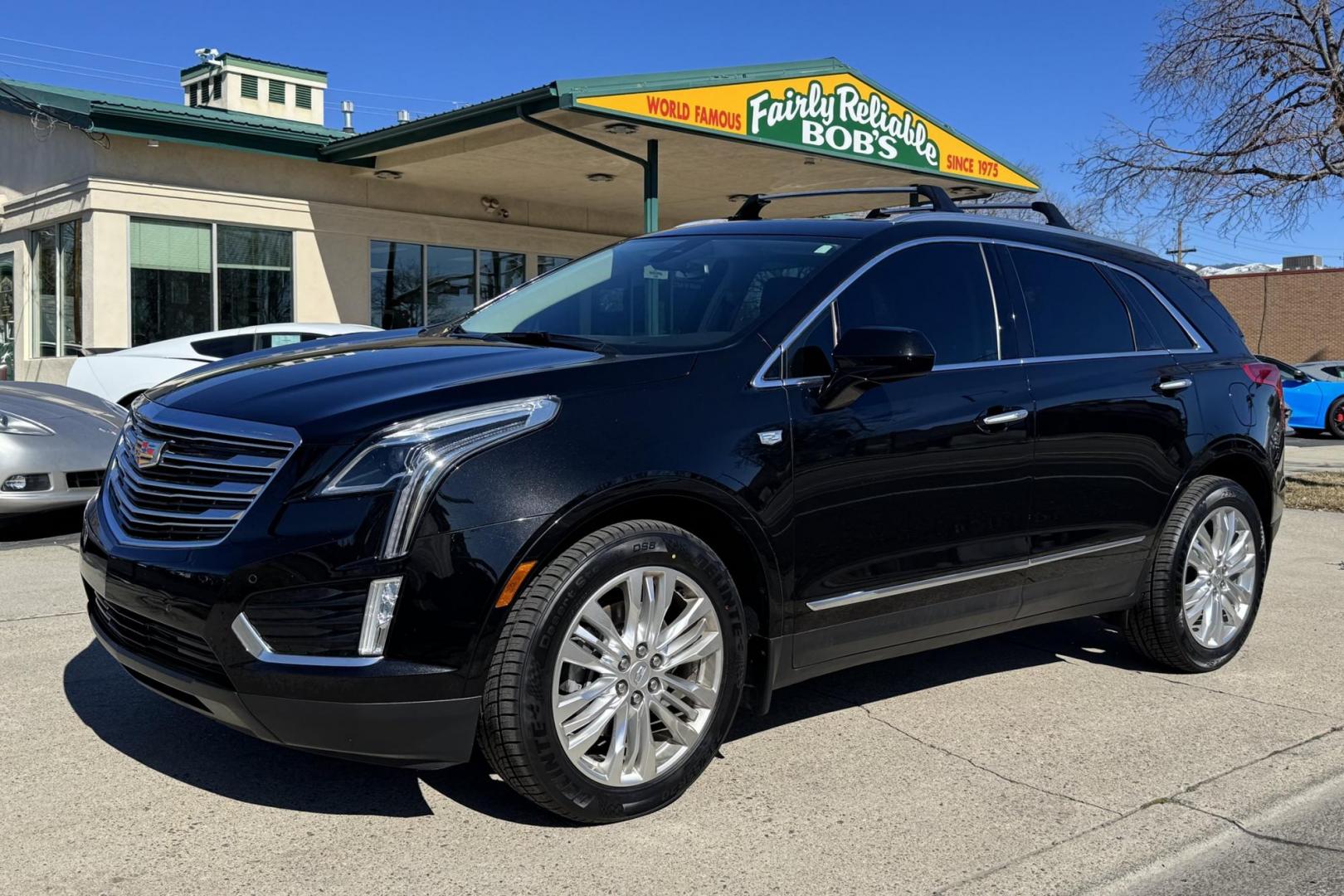 2017 Black /Jet Black Cadillac XT5 Premium Luxury (1GYKNERS1HZ) with an V6 3.6 Liter engine, Automatic 8 Speed transmission, located at 2304 W. Main St., Boise, ID, 83702, (208) 342-7777, 43.622105, -116.218658 - New Tires! Loaded With Safety Features Too! - Photo#0